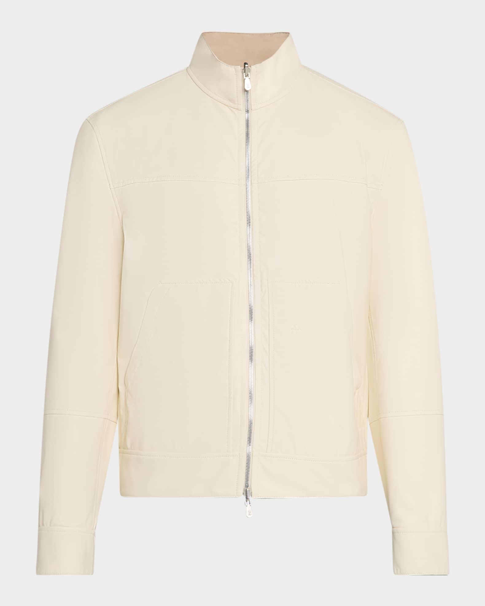 Men's Two-Tone Reversible Leather Jacket Product Image