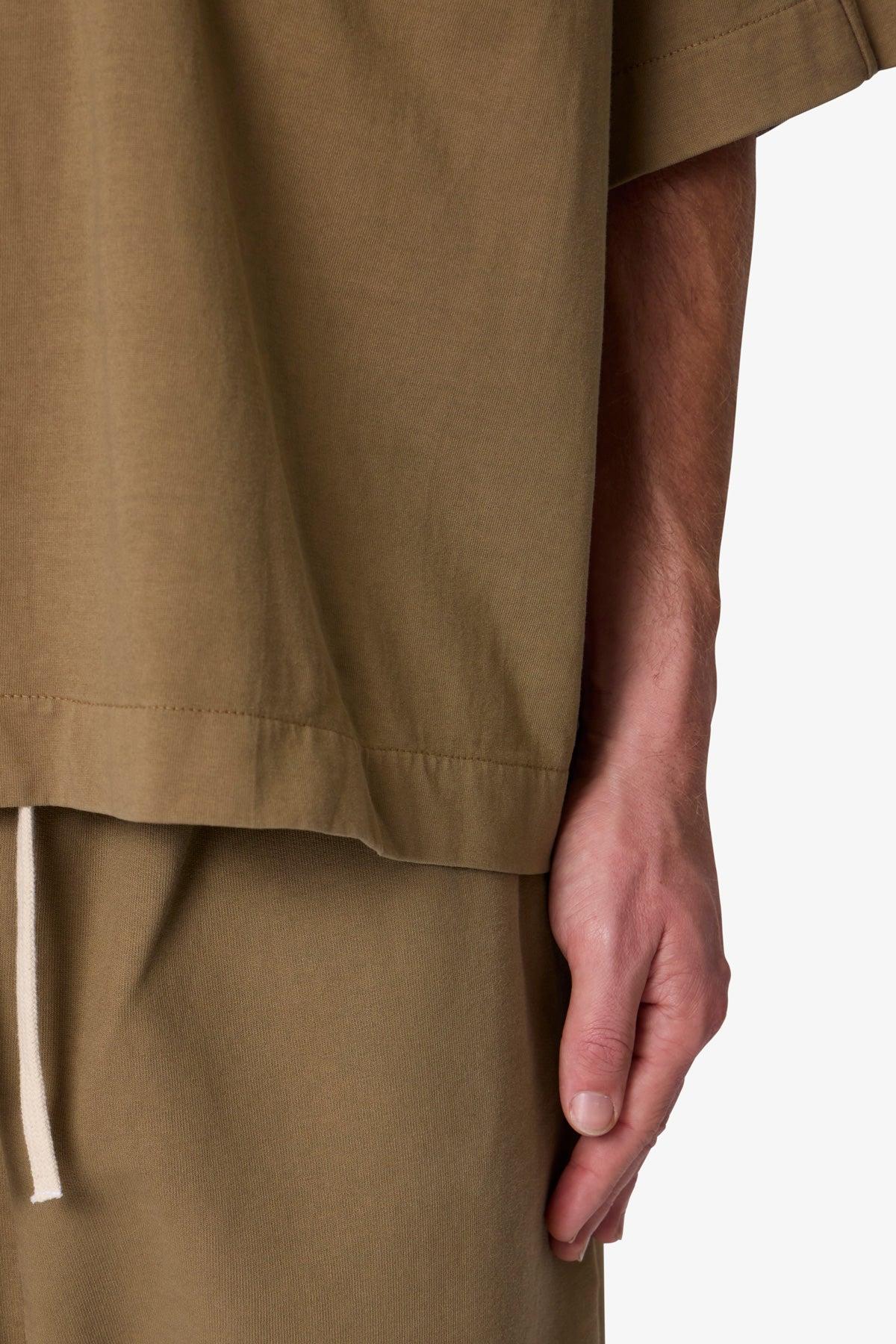 Paneled Hidden Pocket Tee - Washed Earth Product Image