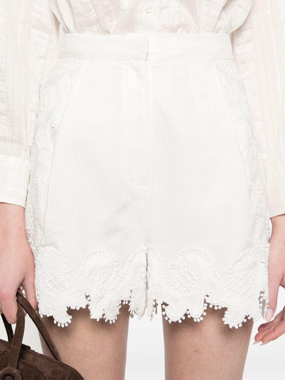 guipure lace-detail shorts  Product Image