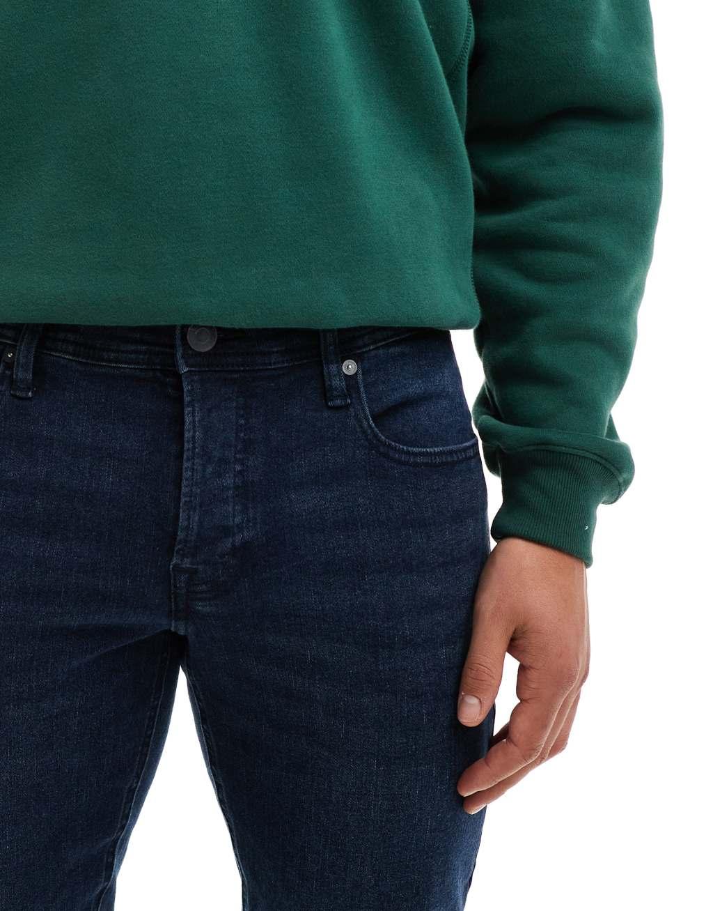 Jack & Jones Glenn slim jean in dark blue black Product Image