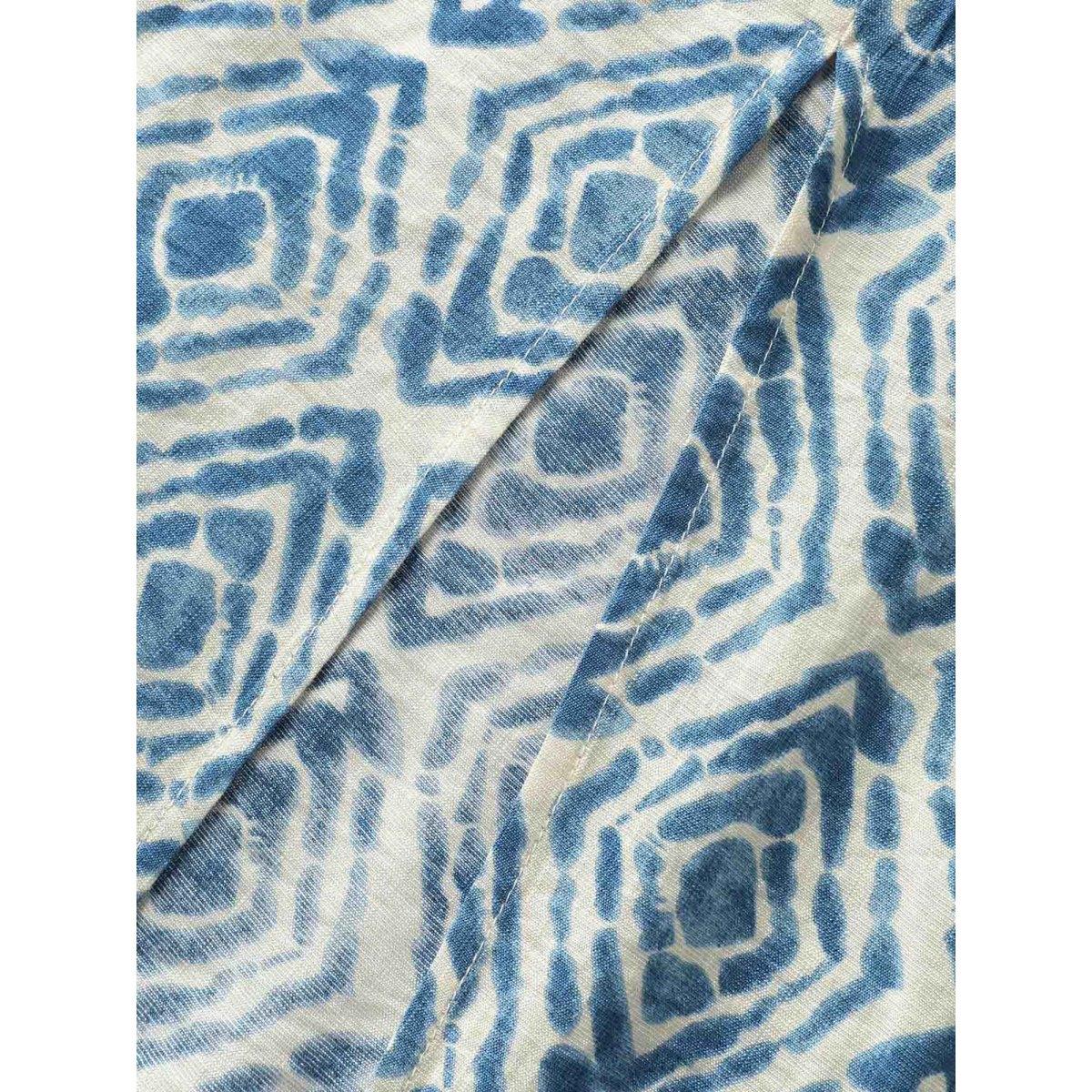 Plus Size Wavy Print Cami Flowy Maxi Dress Mediumblue Women Boho V-neck Sleeveless Curvy BloomChic 12/L Product Image