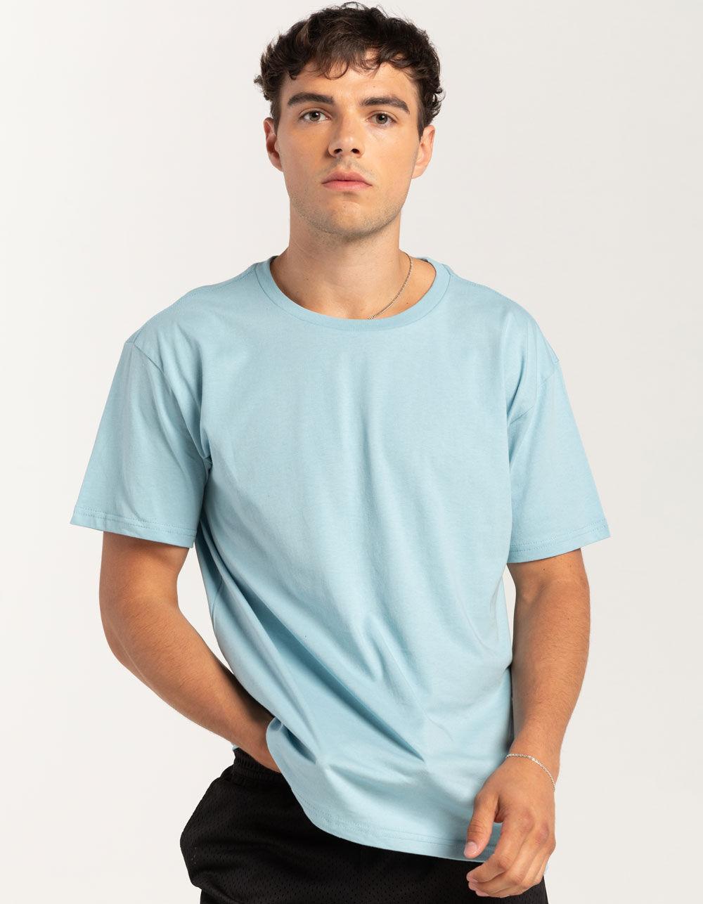 RSQ Mens Oversized Solid Tee - LIGHT BLUE Product Image