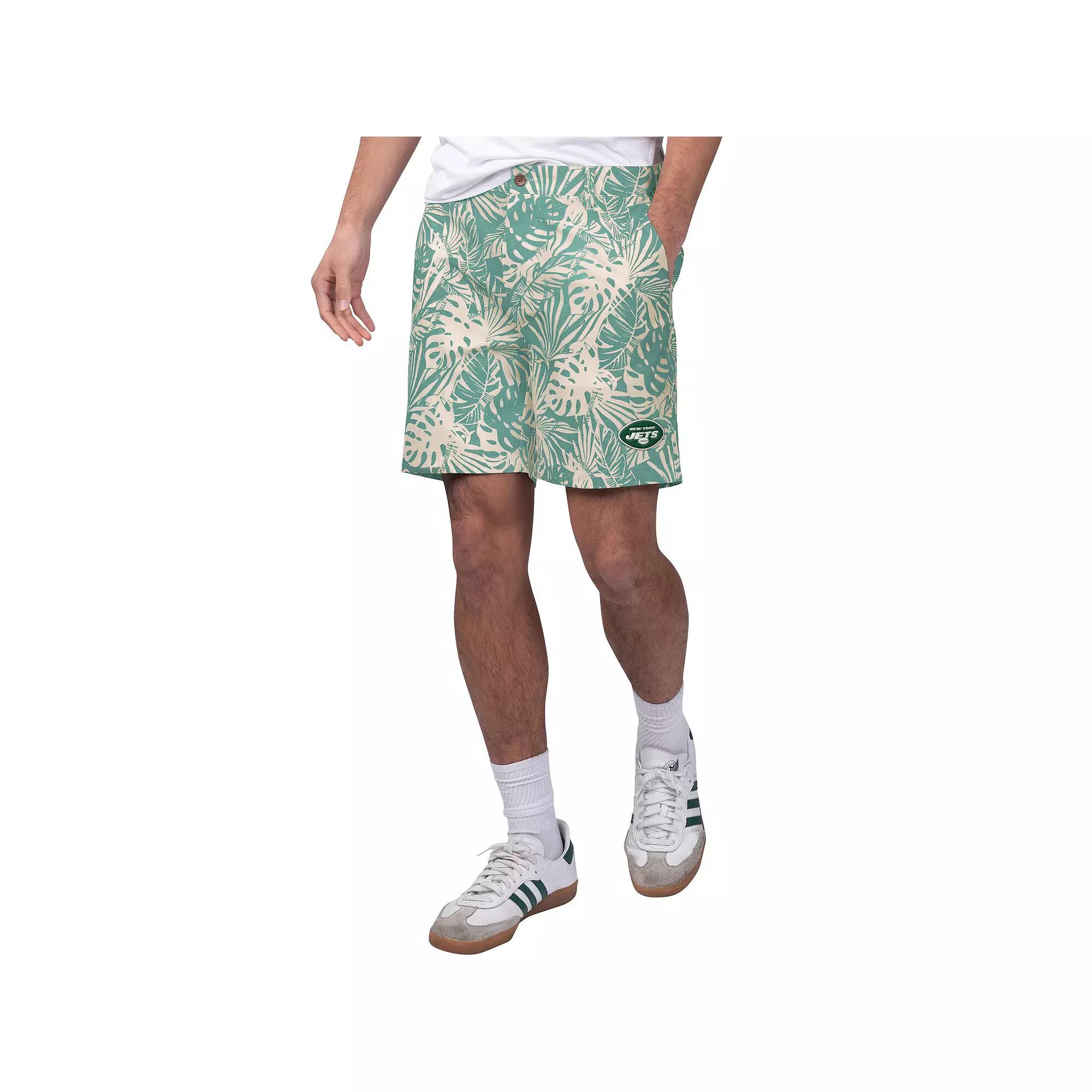 Men's Margaritaville Scarlet San Francisco 49ers Sandwashed Monstera Print Amphib Shorts,  Product Image