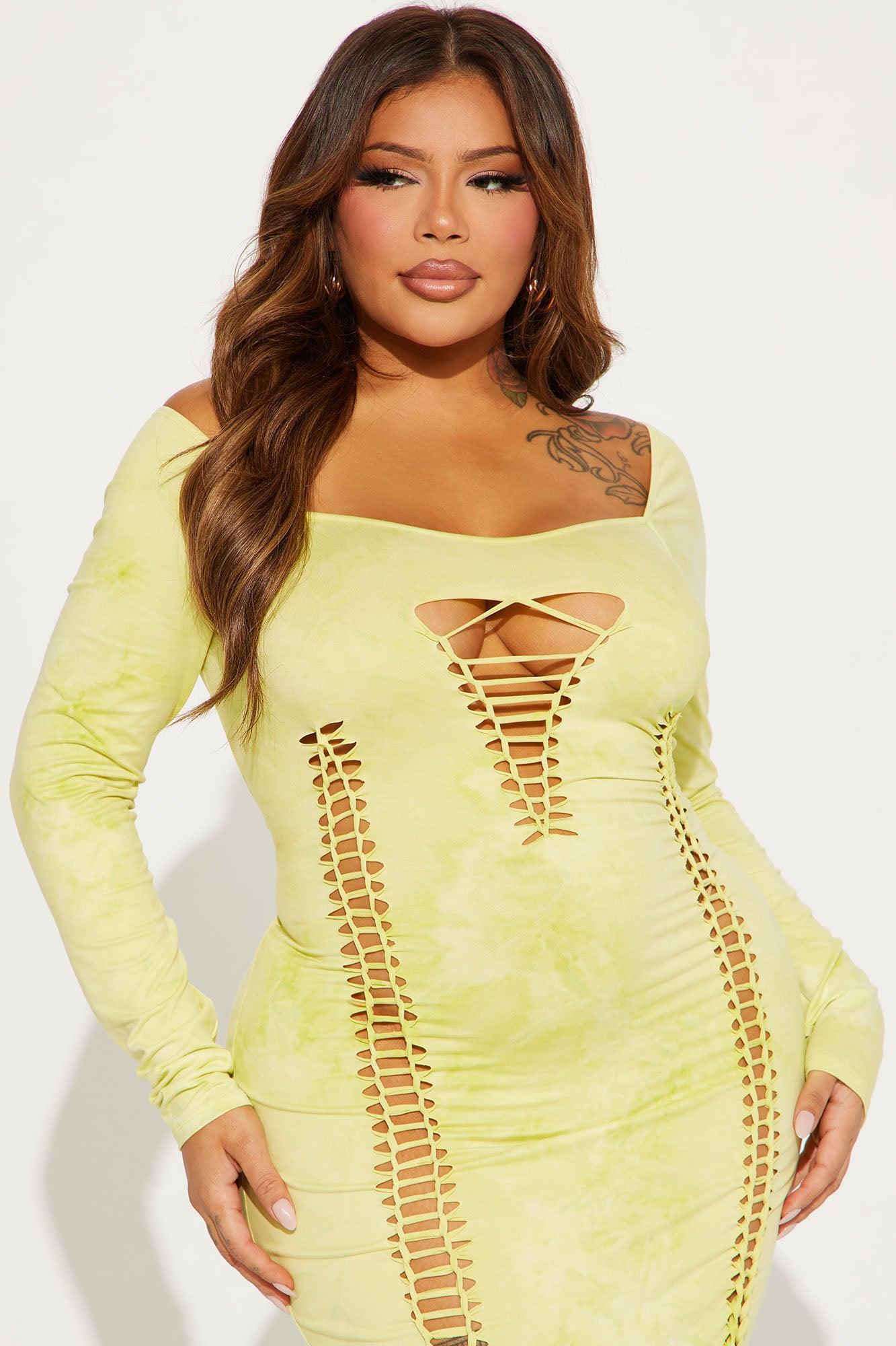 Persuade Me Maxi Dress - Chartreuse Product Image
