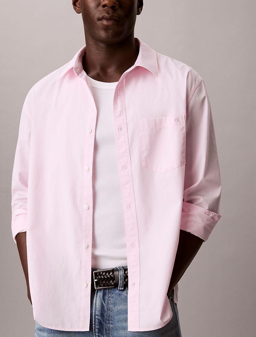 Washed Poplin Relaxed Button-Down Shirt Product Image