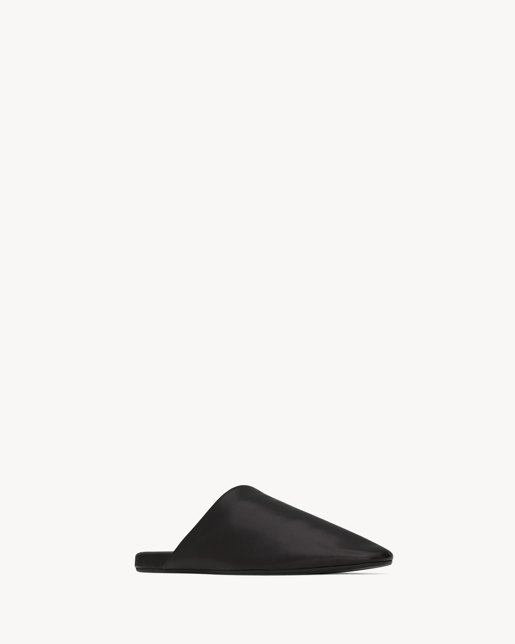 PLAZA mules in smooth leather Product Image