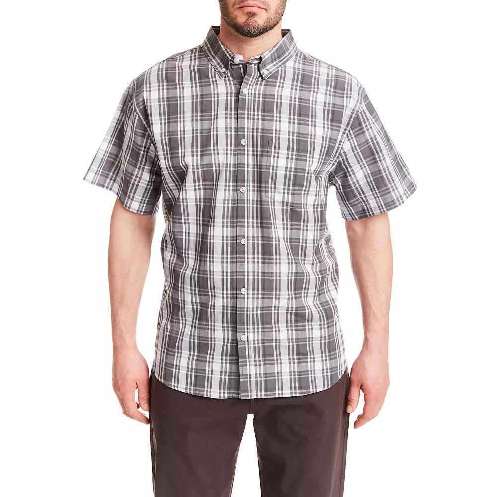 Men's Smith's Workwear Button-Down Plaid Shirt,  Product Image