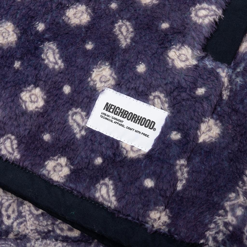 Bandana Pattern Fleece Jacket - Navy Male Product Image