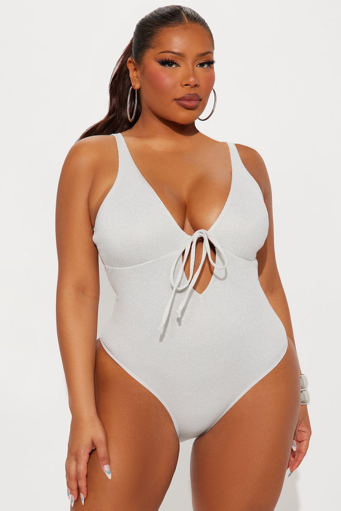 Saltwater Therapy Waffle Texture Cutout 1 Piece Swimsuit - Ivory Product Image