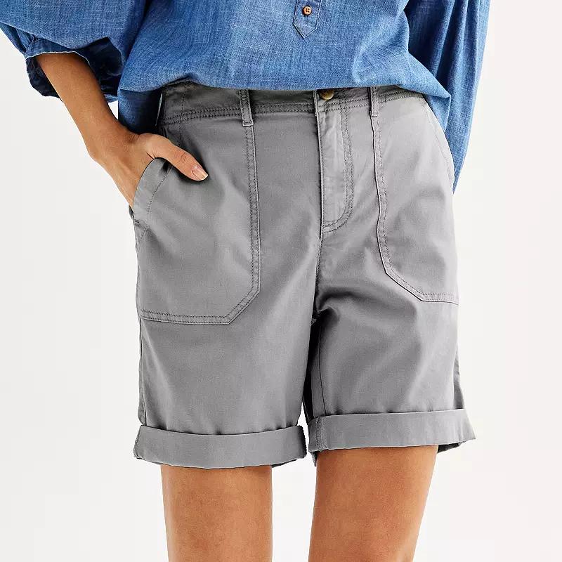 Petite Sonoma Goods For Life® Utility Bermuda Shorts, Women's,  Product Image