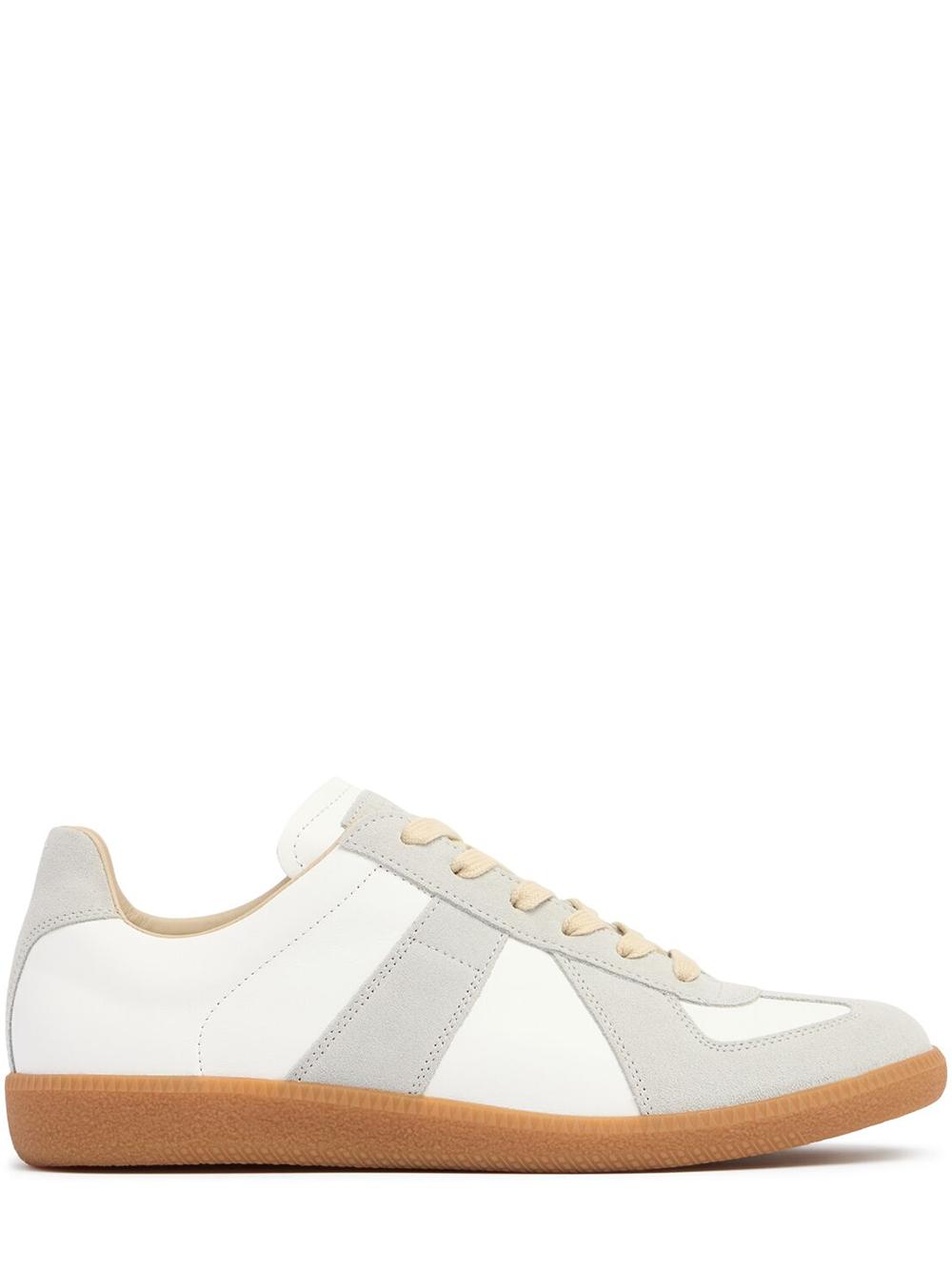 MAISON MARGIELA Replica Leather And Suede Sneakers In White Product Image