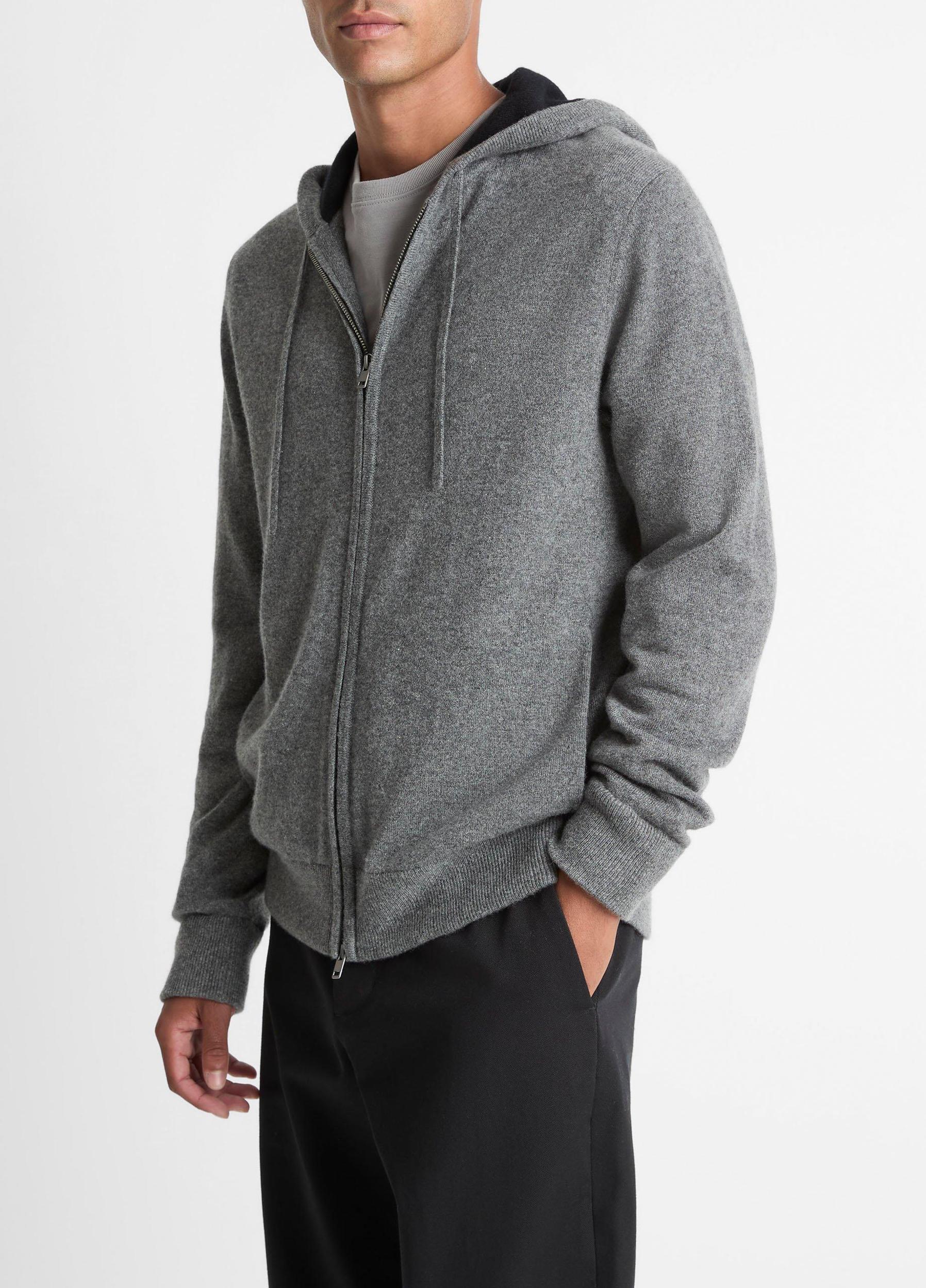 Cashmere Zip-Front Hoodie Product Image