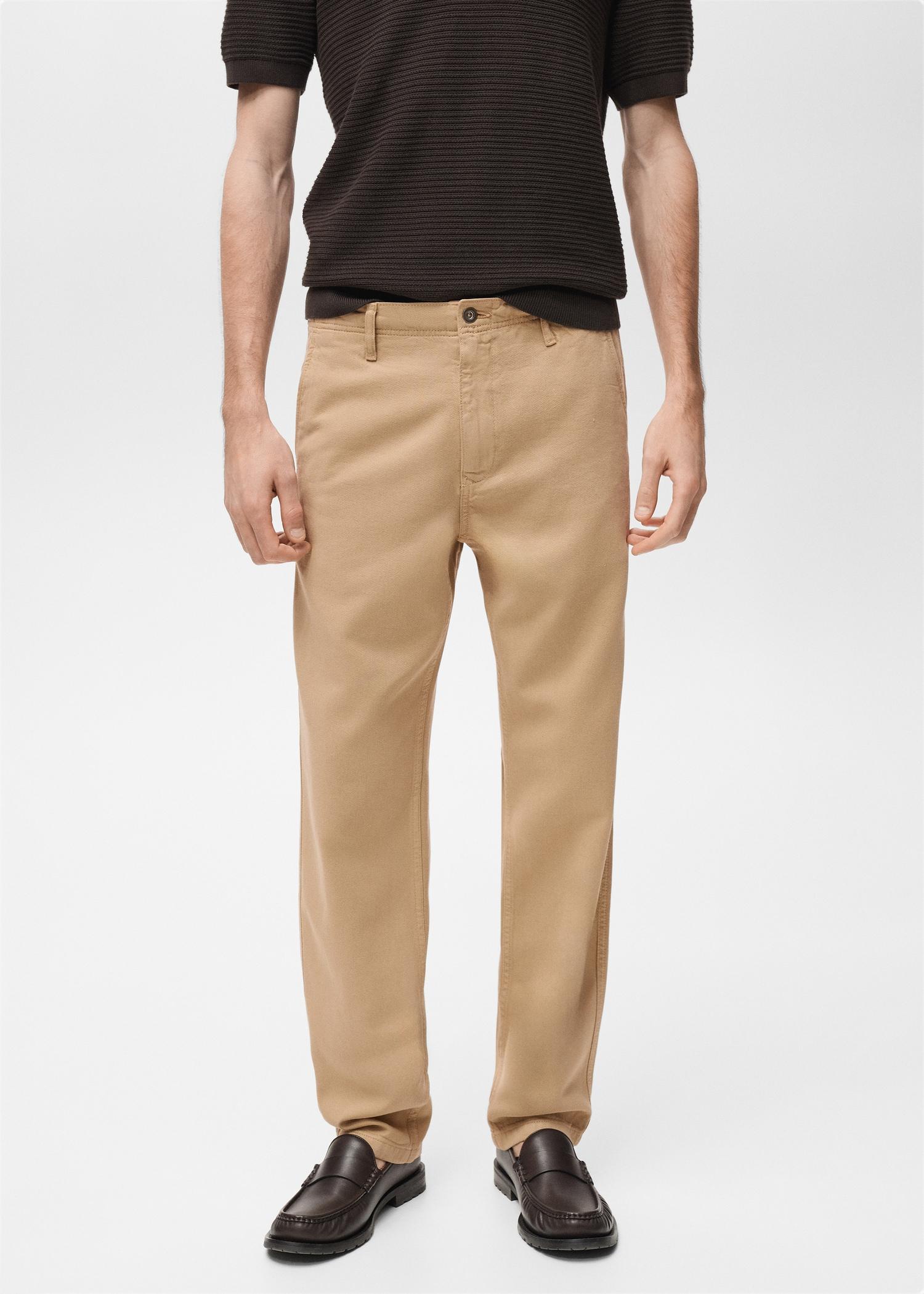 Lyocell regular-fit jeans - Men | MANGO USA Product Image