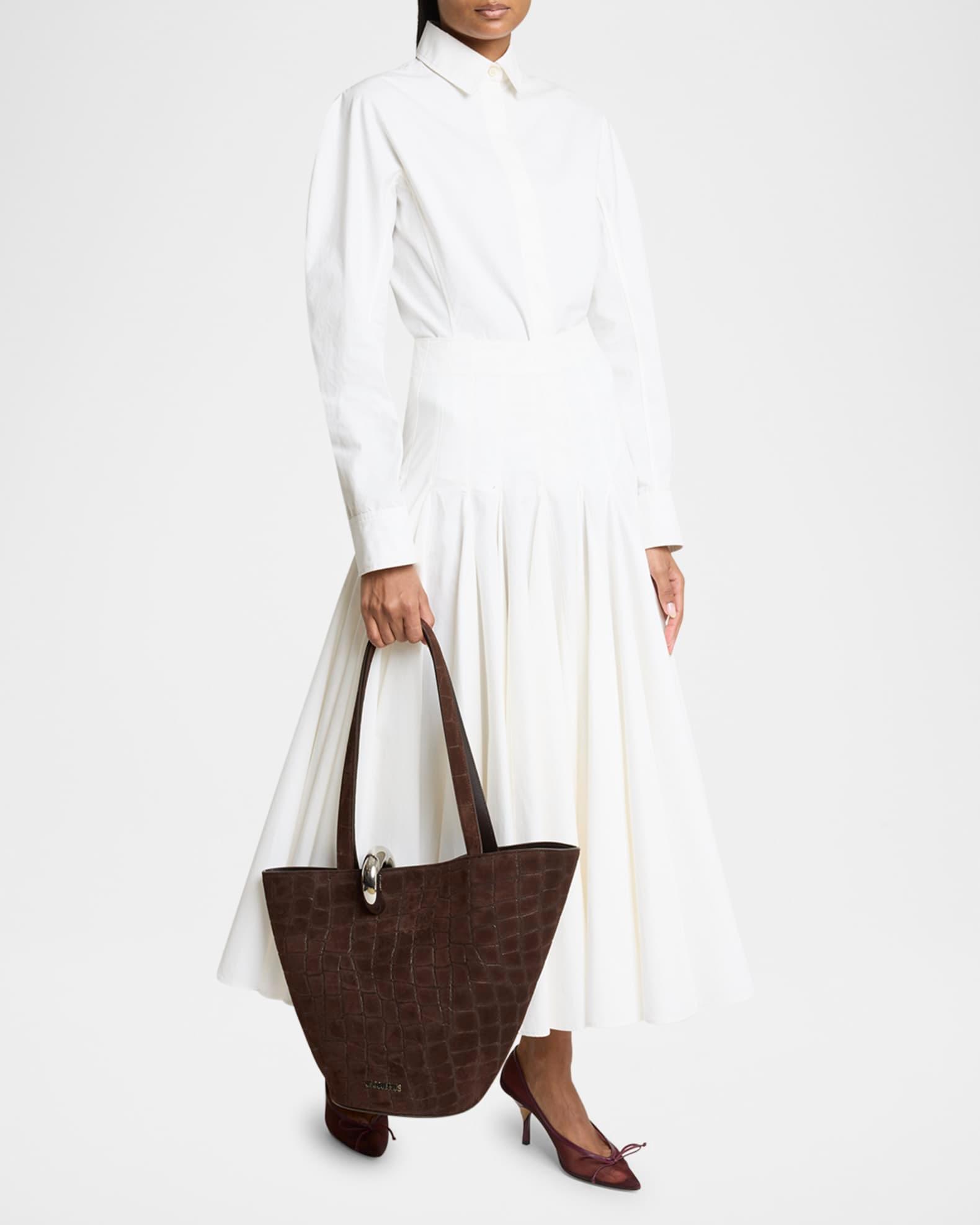 Le Bambola Moyen Croc-Embossed Suede Tote Bag Product Image