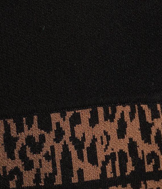 Eliza J Long Sleeve A-Line Animal Print Mini Dress Product Image