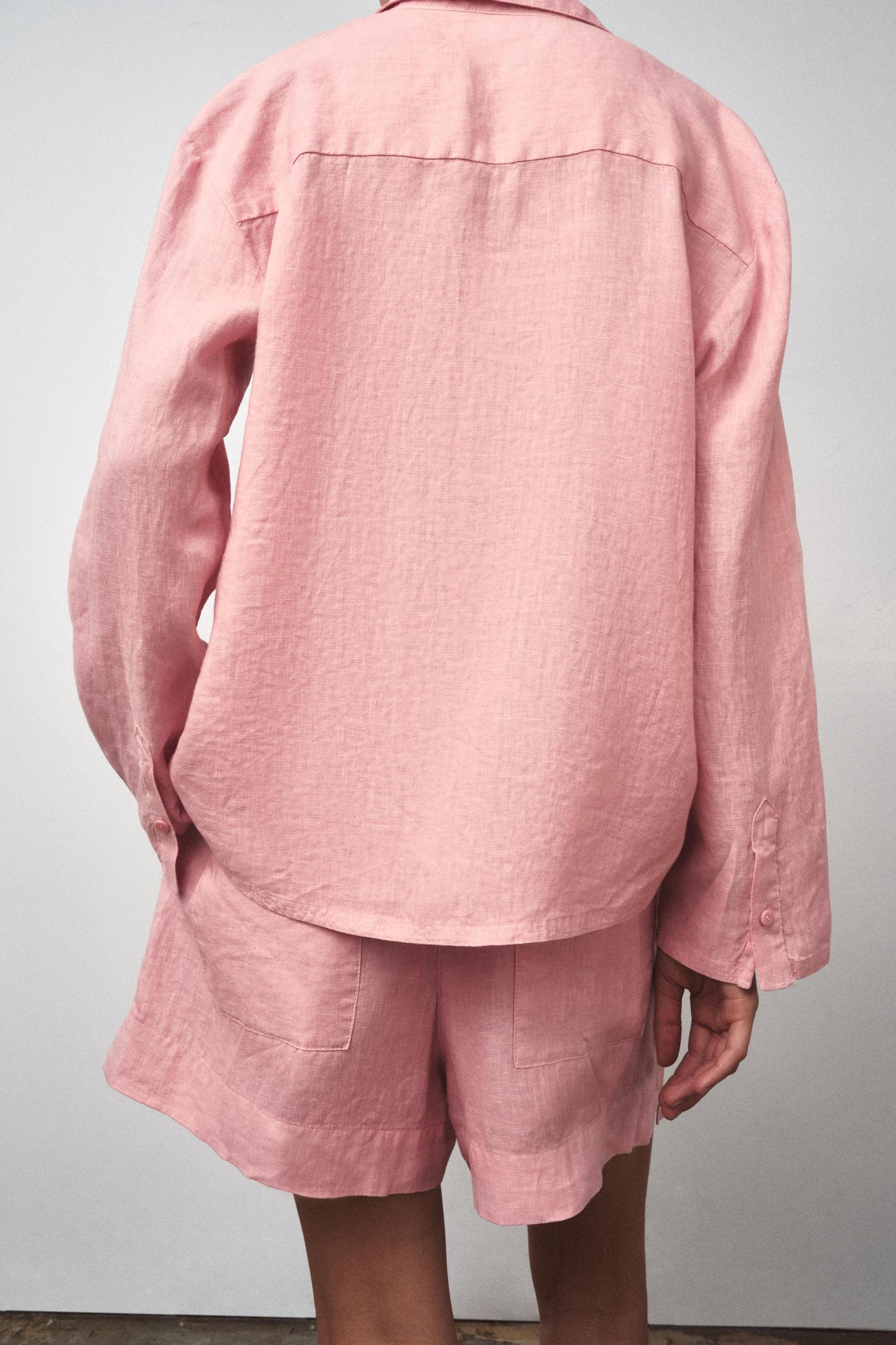 100% LINEN SHORTS ZW COLLECTION Product Image