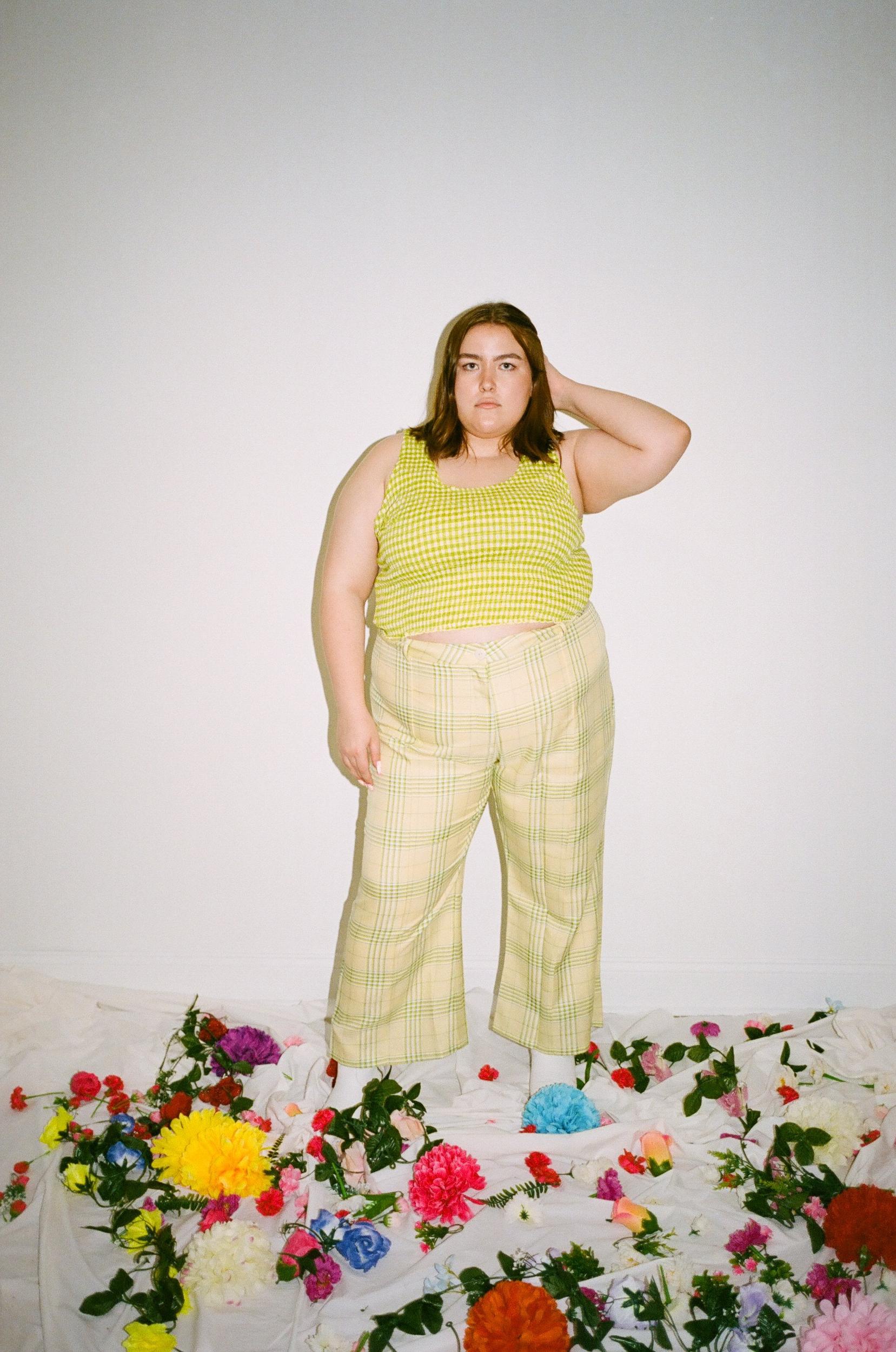 Travis Pant - Avocado Plaid Product Image