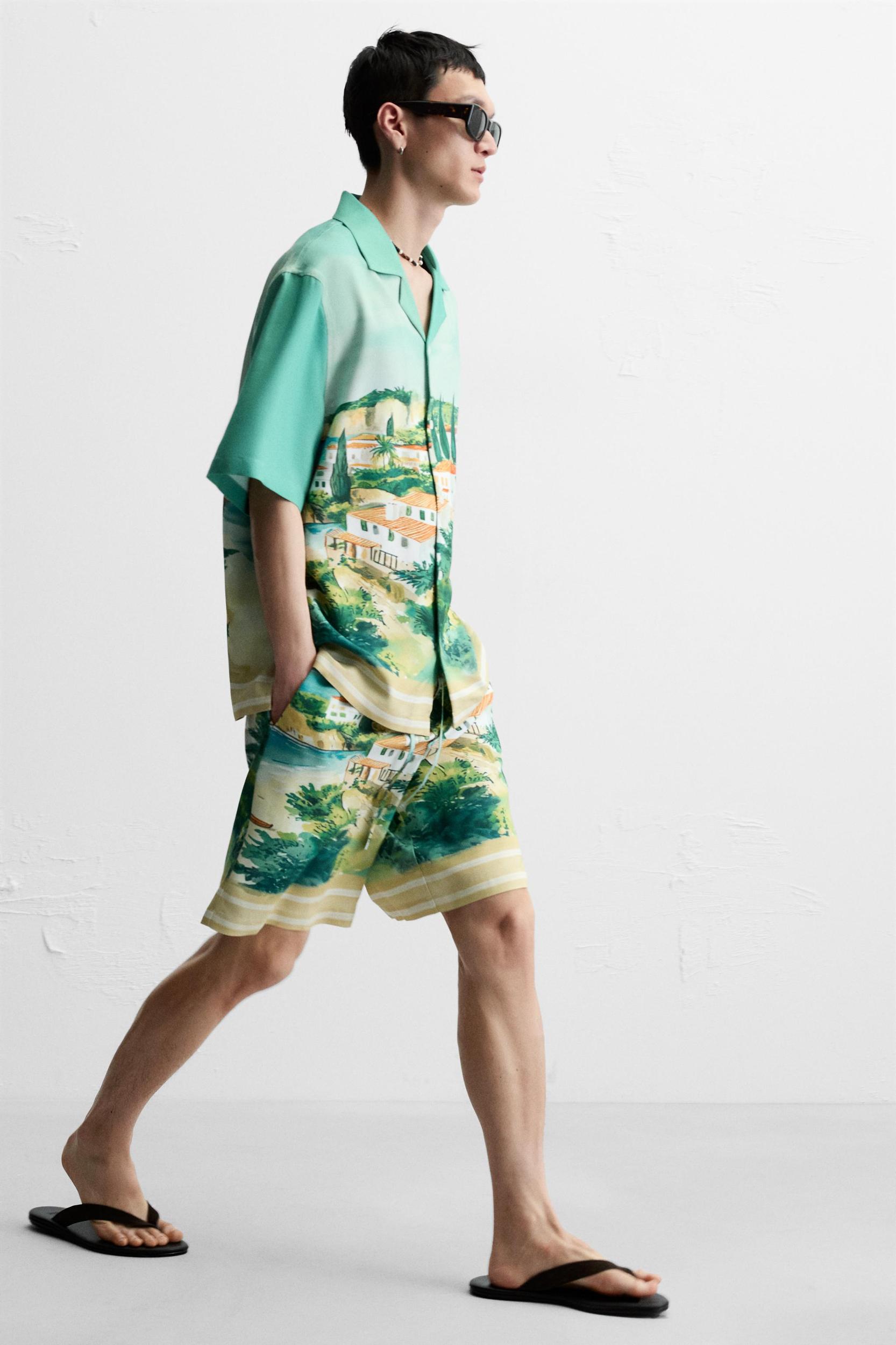 LANDSCAPE PRINT SHORTS Product Image