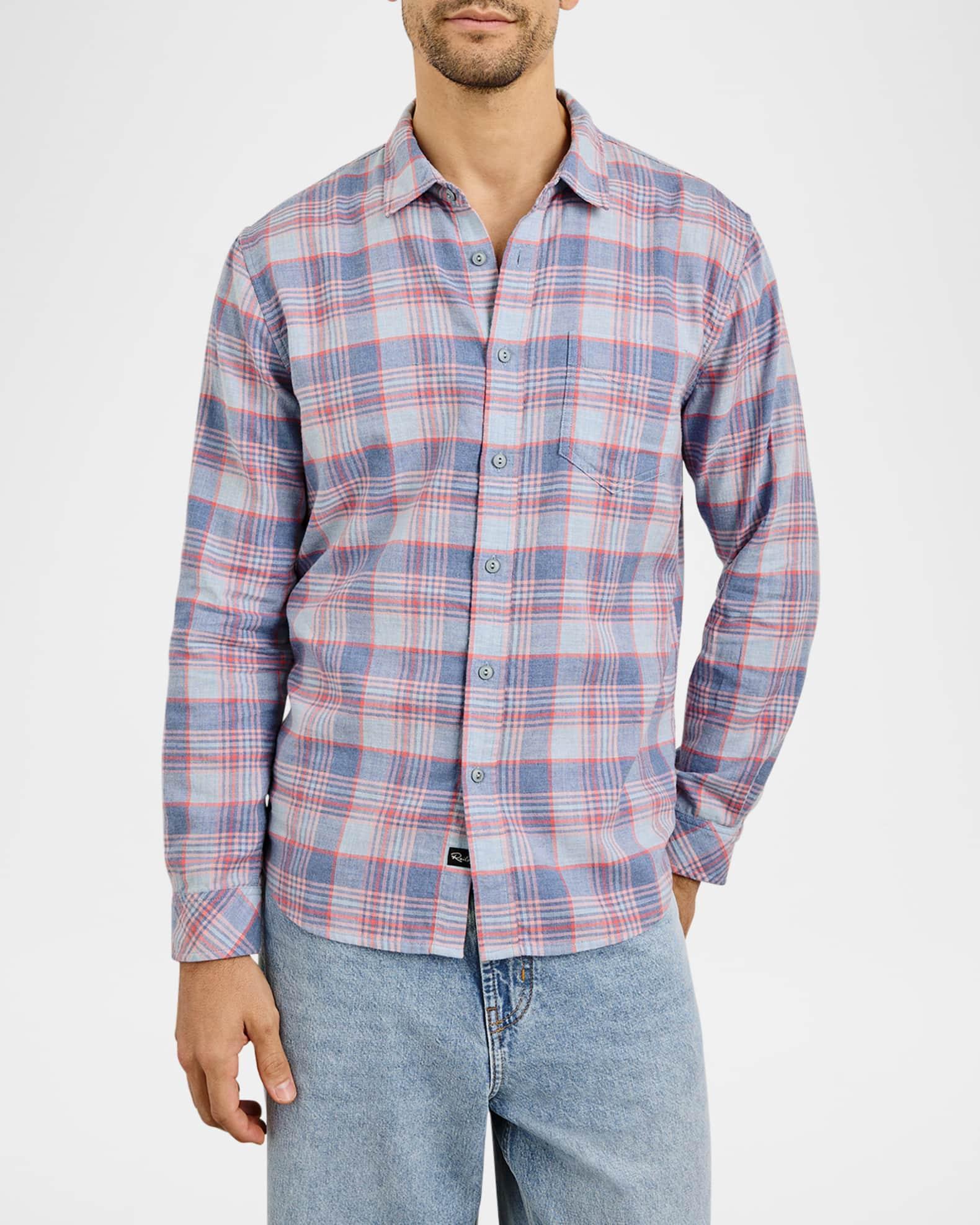Men's Wyatt Plaid Casual Button-Down Shirt Product Image