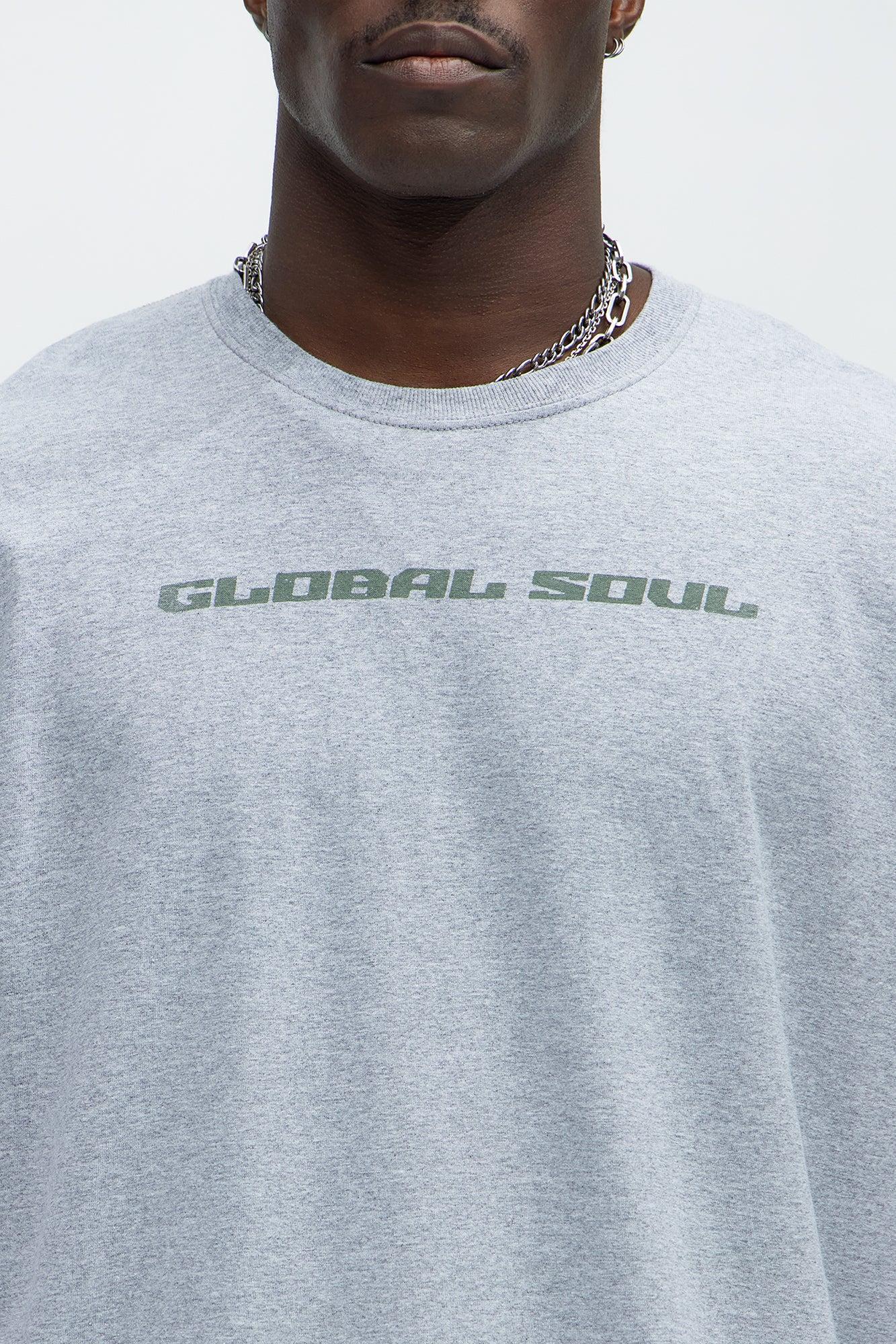 Global Soul Oversized Short Sleeve Tee - Grey Product Image