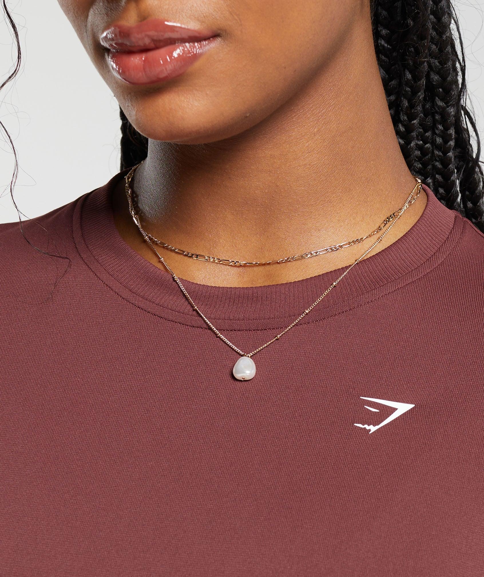 Gymshark Everyday Seamless Long Sleeve Top - Burgundy Brown Female Product Image