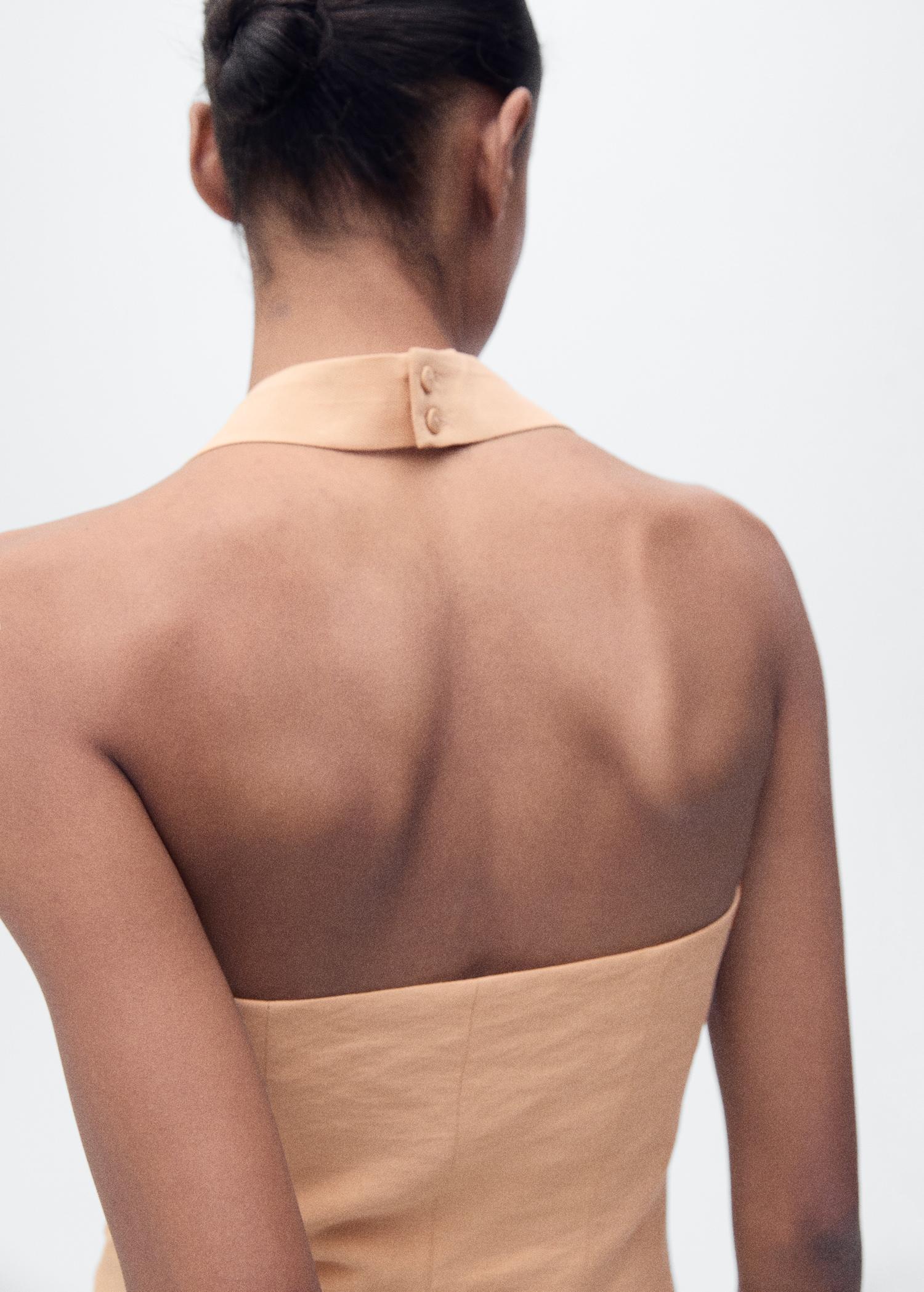 Lyocell top with gathered detail - Women | MANGO USA Product Image