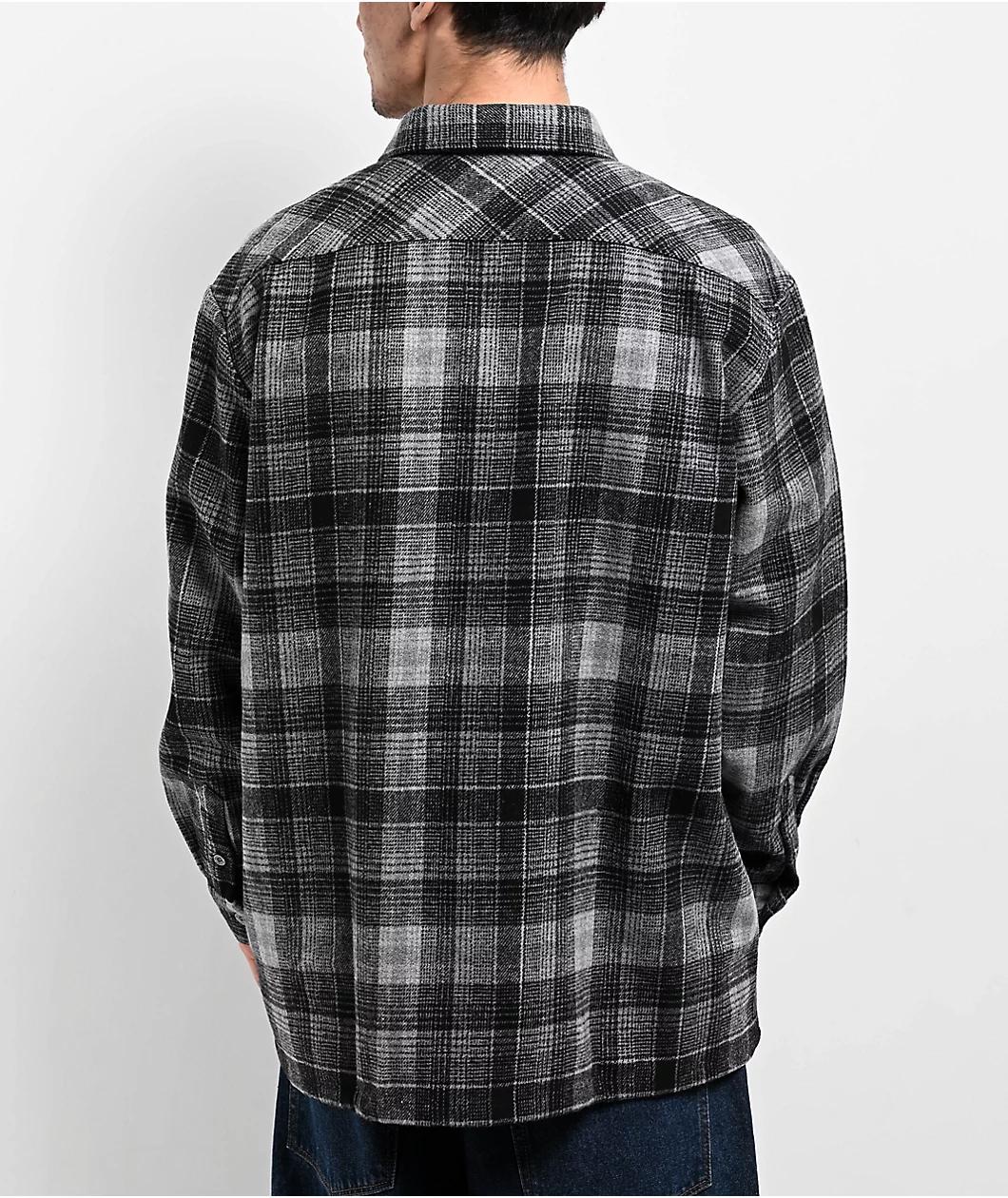 FB County Super Heavyweight Wool Black & Grey Flannel Shirt Product Image
