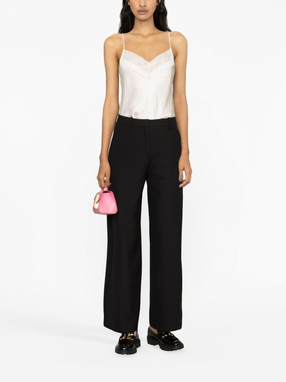 lace-trim silk top Product Image