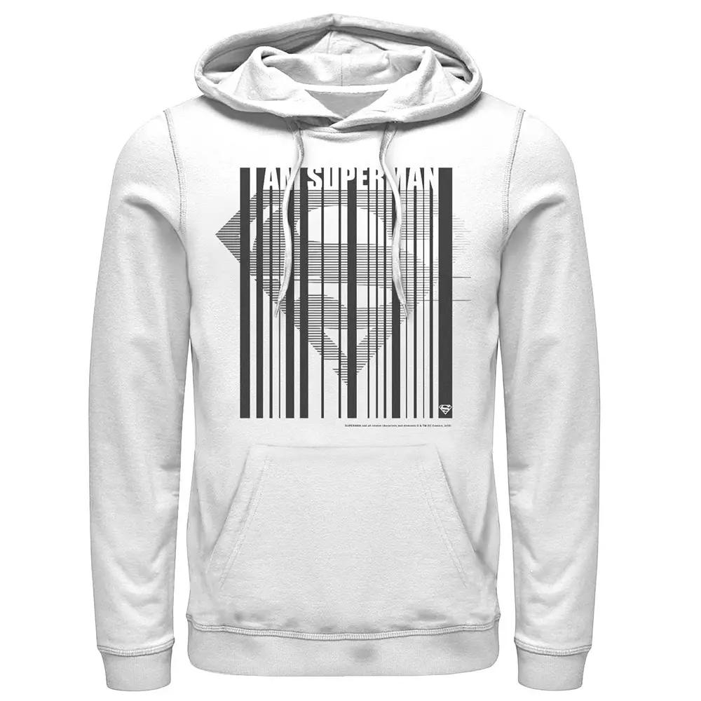 Men's DC Comics Superman Barcode Chest Logo Hoodie,  Product Image