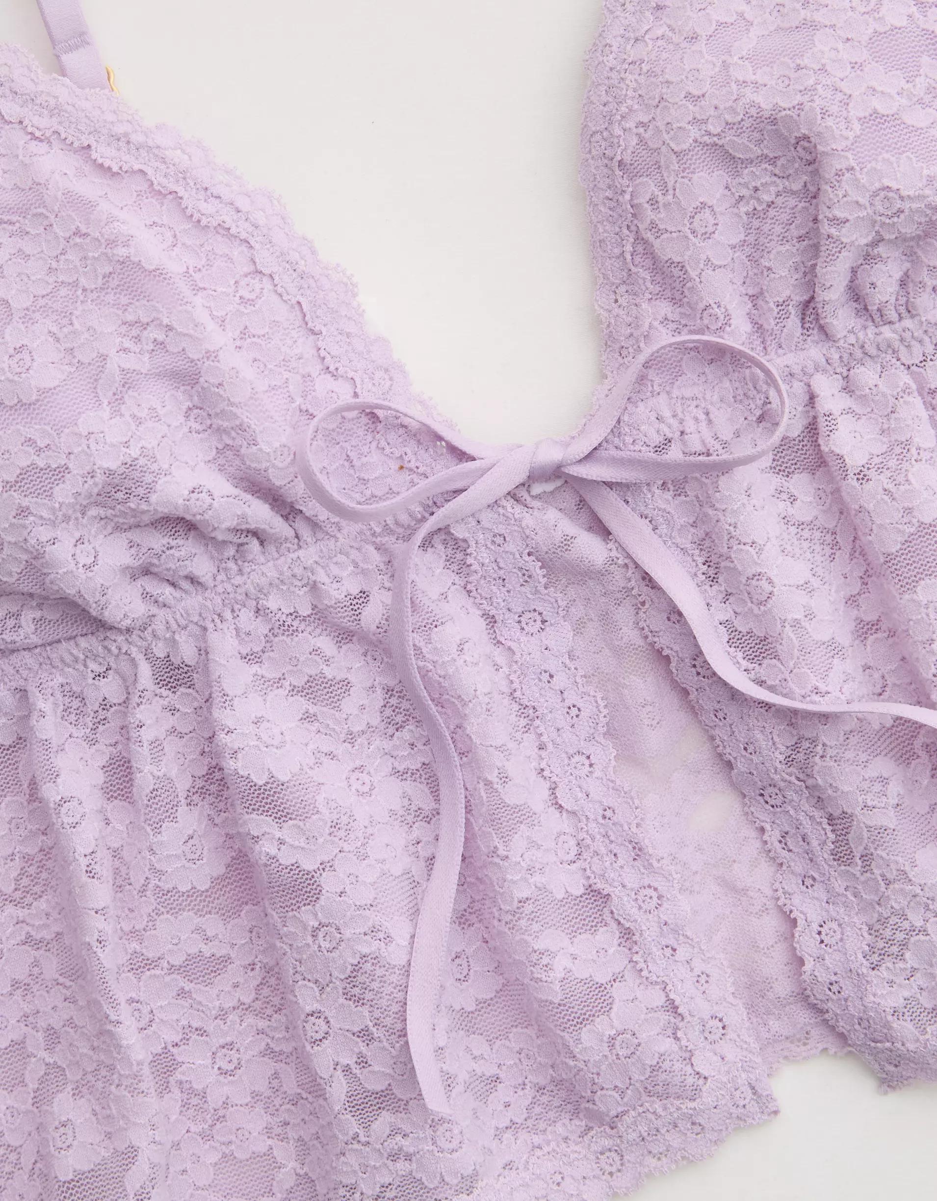 Show Off Vintage Lace Tie Front Bra Top Product Image