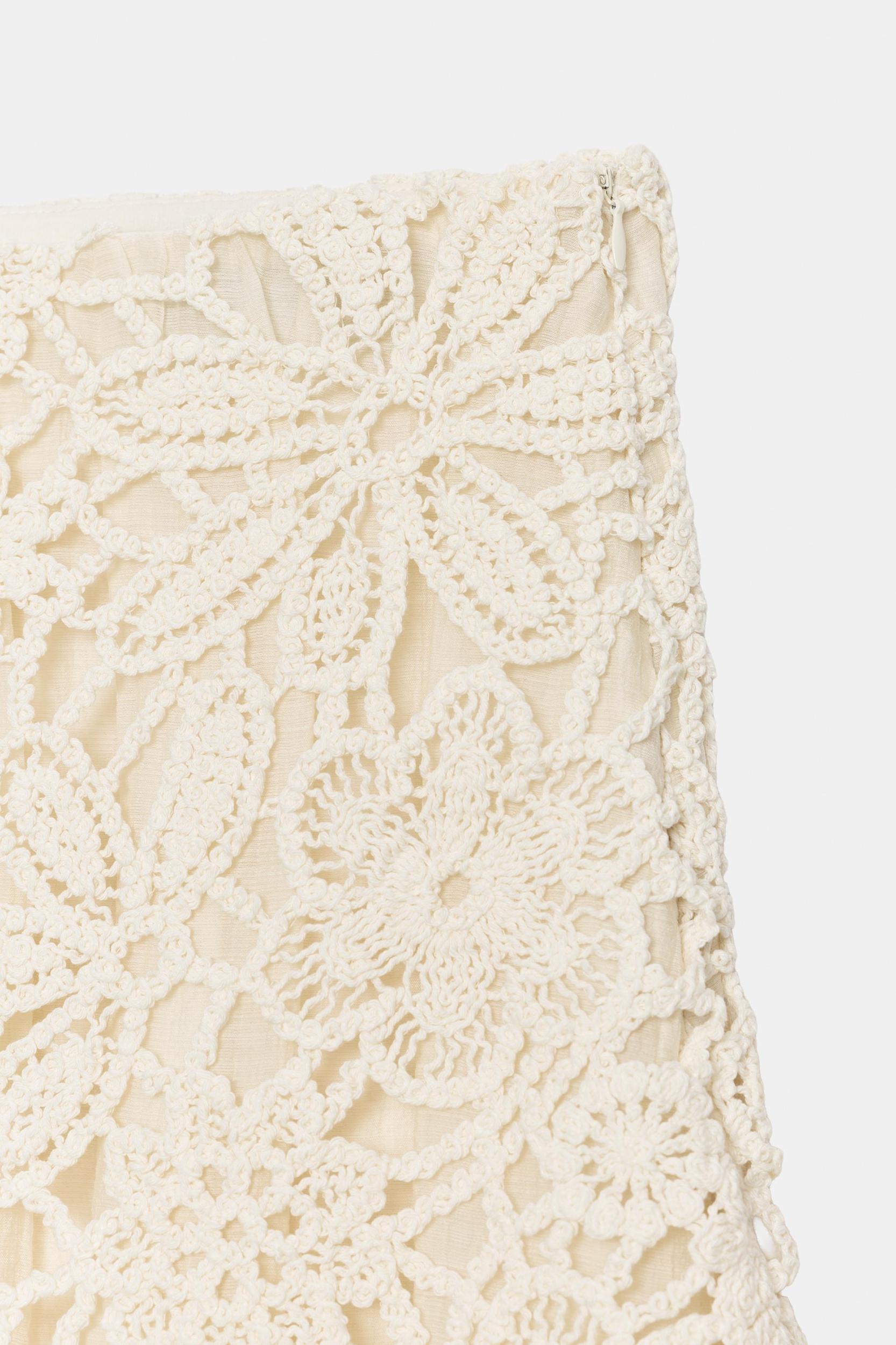 CROCHET COMBINATION MIDI SKIRT Product Image