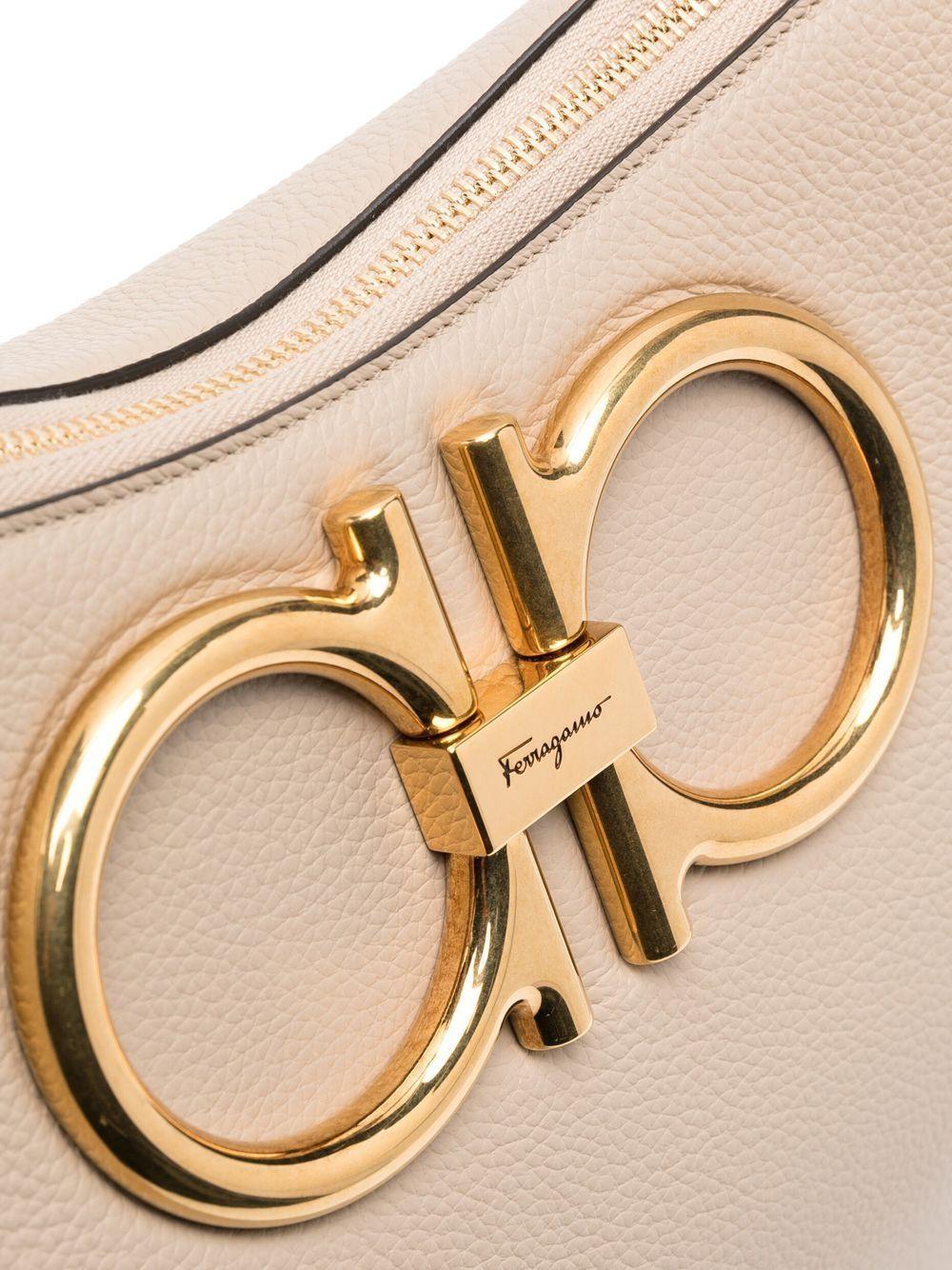 Gancini-logo leather shoulder bag  Product Image