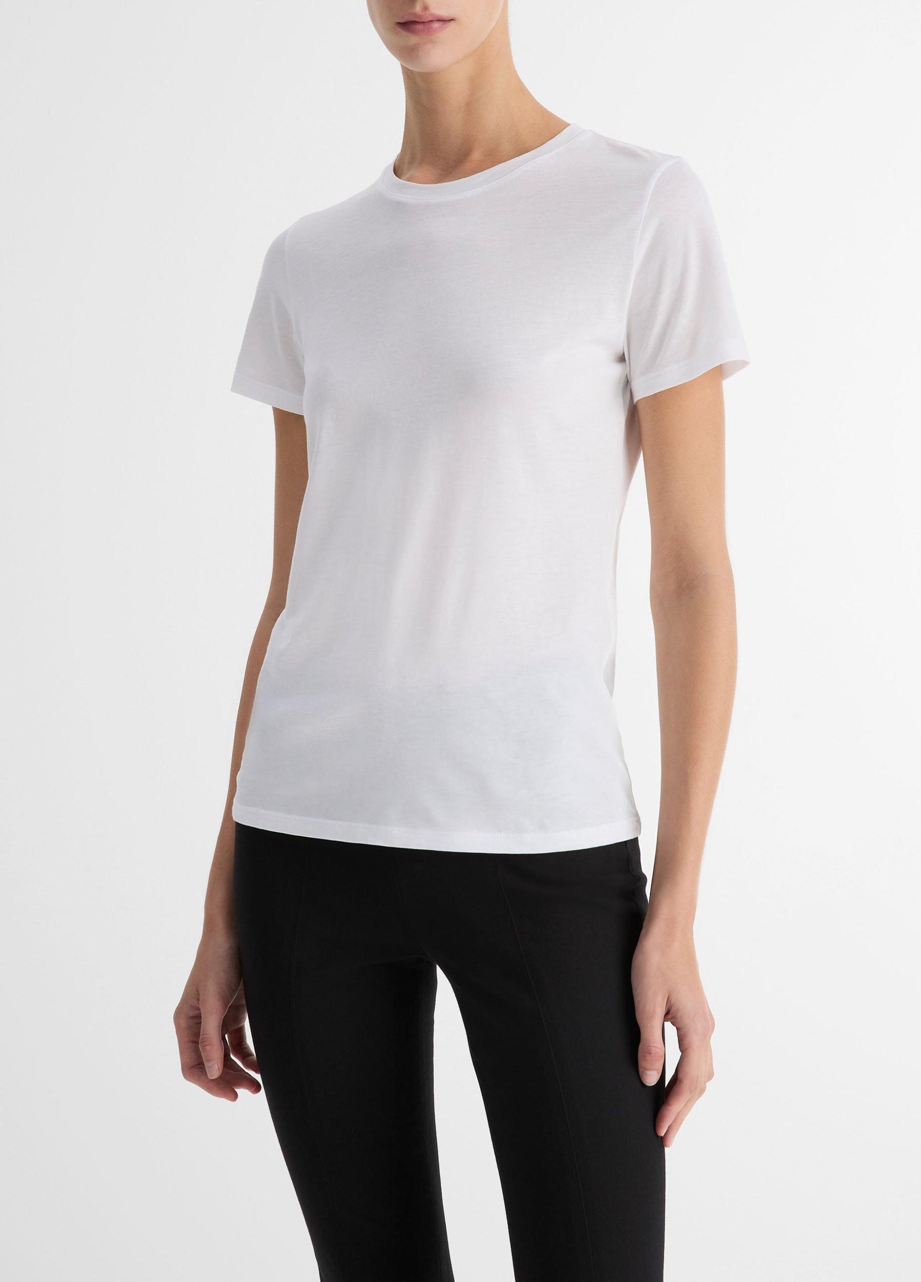 Essential Pima Cotton Crew Neck T-Shirt Product Image