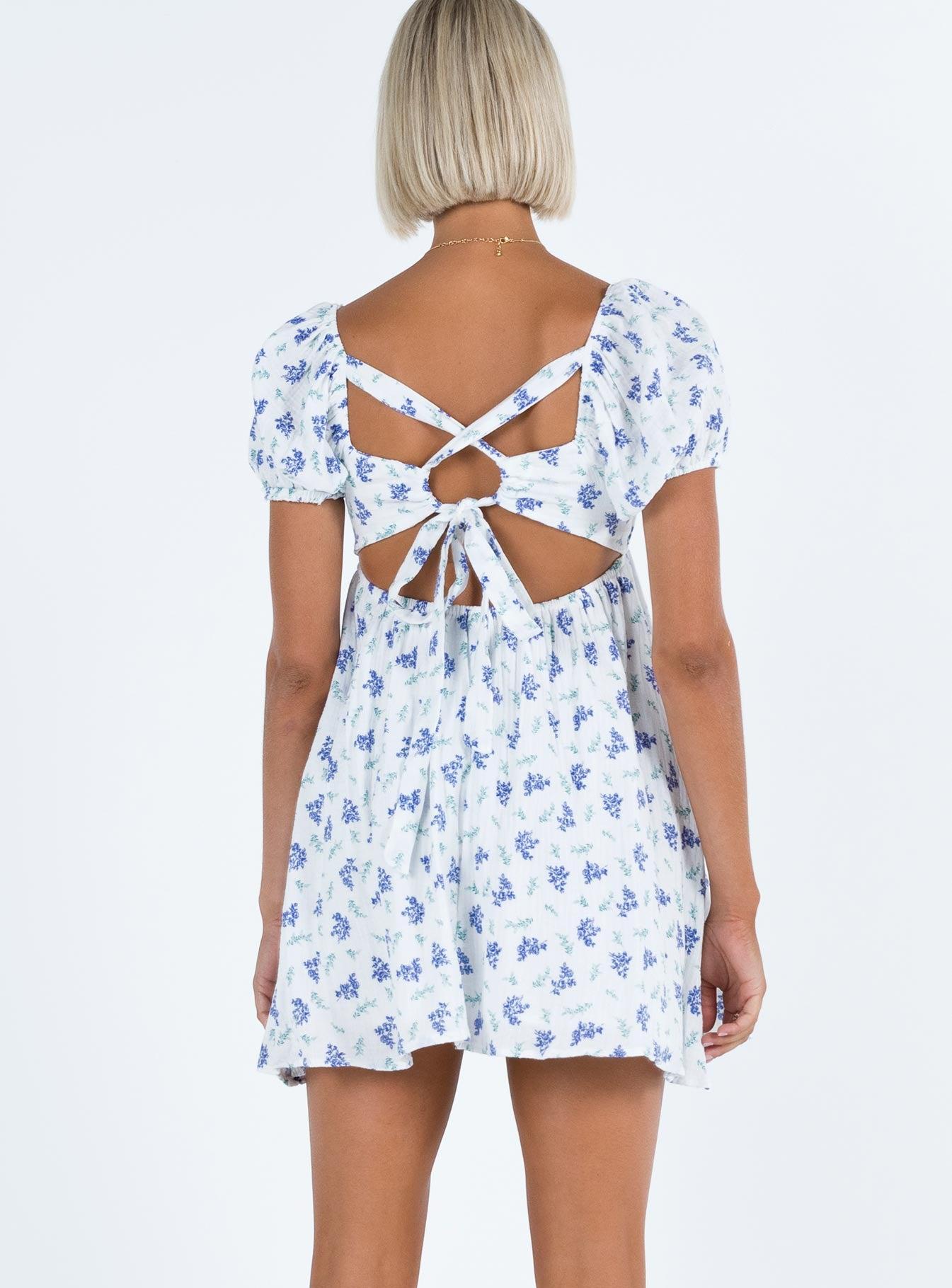 Lets Dance Mini Dress Blue Floral Product Image