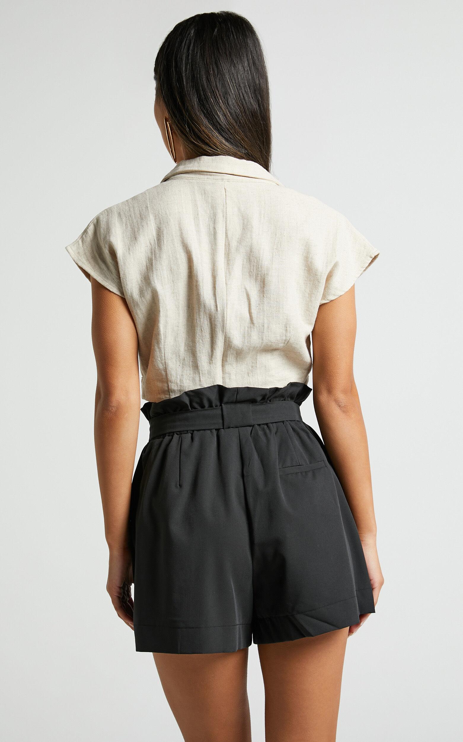 All Rounder Shorts - Paper Bag Shorts in Black Product Image