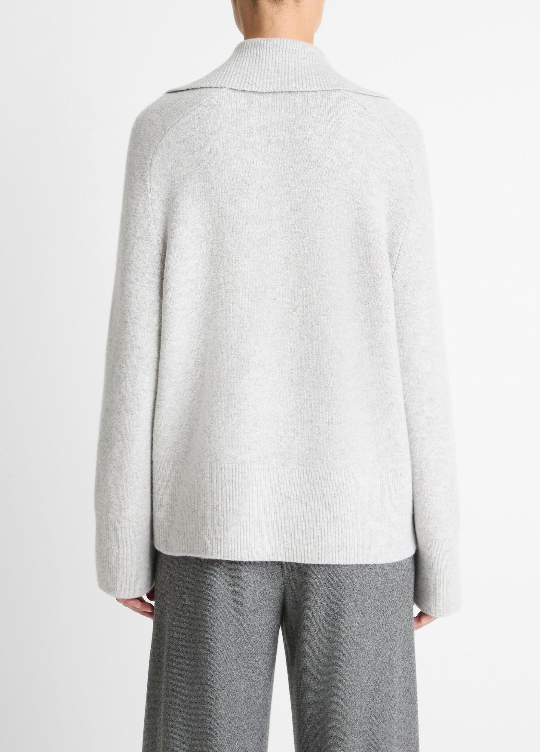 Wool & Cashmere-Blend Oversized Polo Sweater Product Image