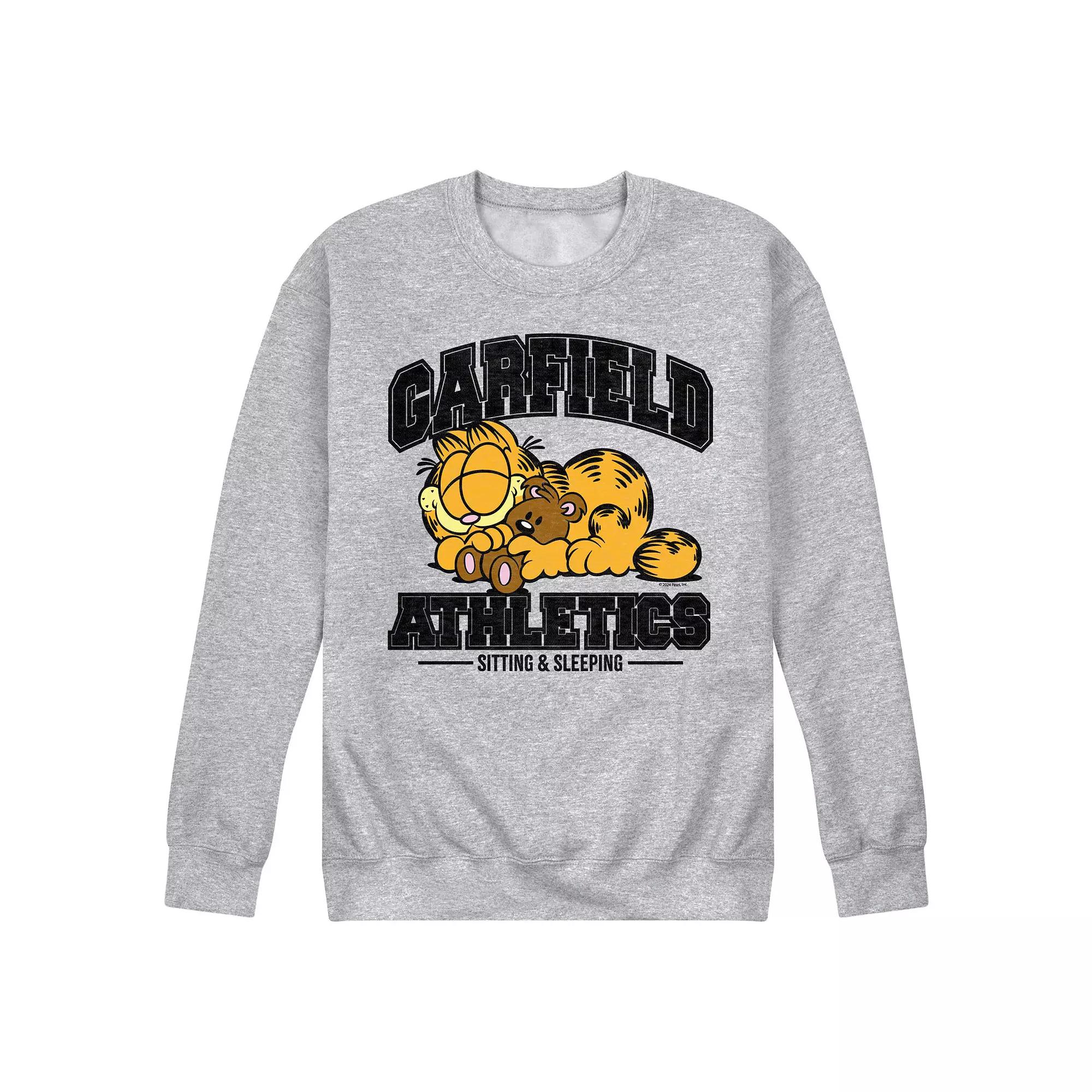 Men's Garfield Sleeping Athletics Fleece Sweatshirt,  Product Image