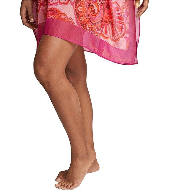 Lauren Ralph Lauren Provence Paisley Border Chiffon V-Neck Poncho Swim Cover-Up Product Image
