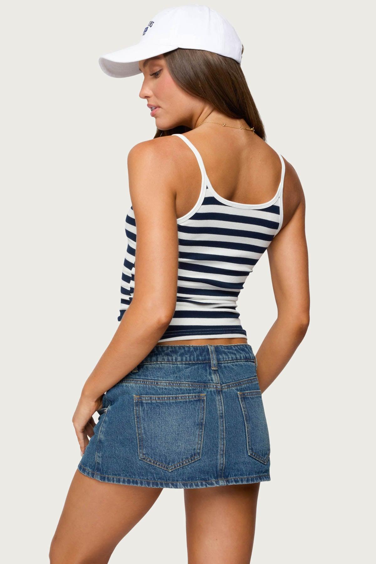 Bailee Striped Ribbed Tank Top Product Image