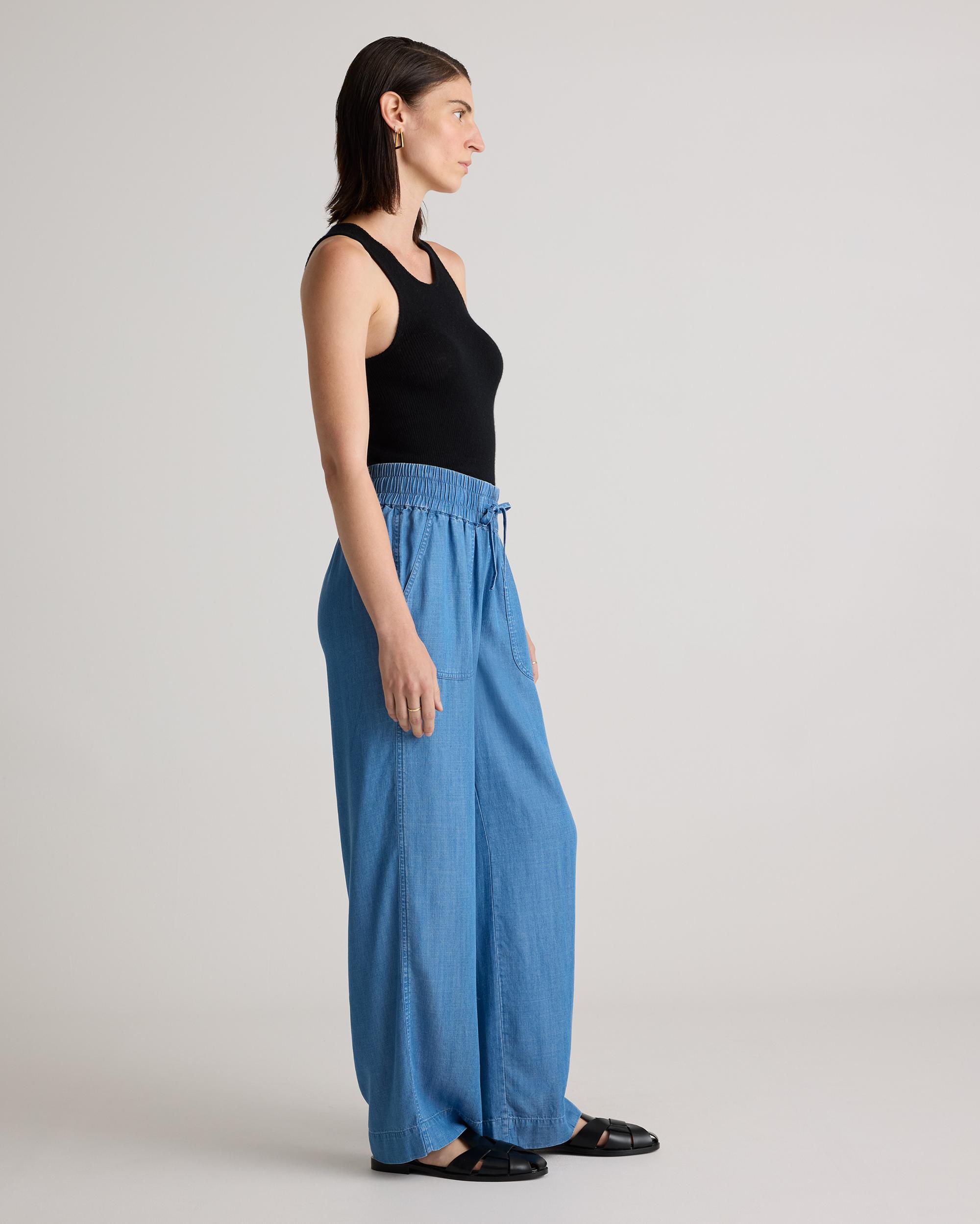 Quince | Women's Pull-On Tencel Chambray Pants Product Image