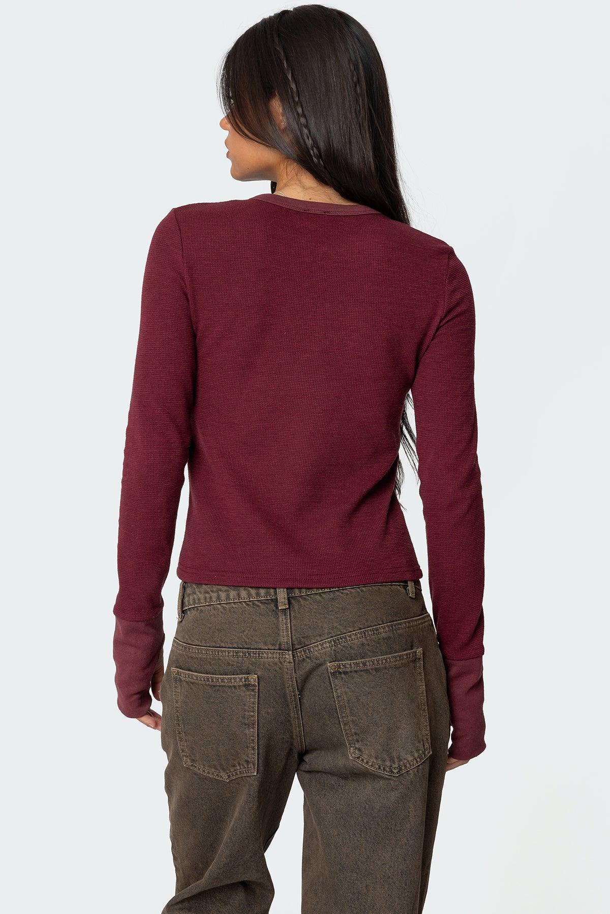 Waffle Long Sleeve T Shirt Product Image