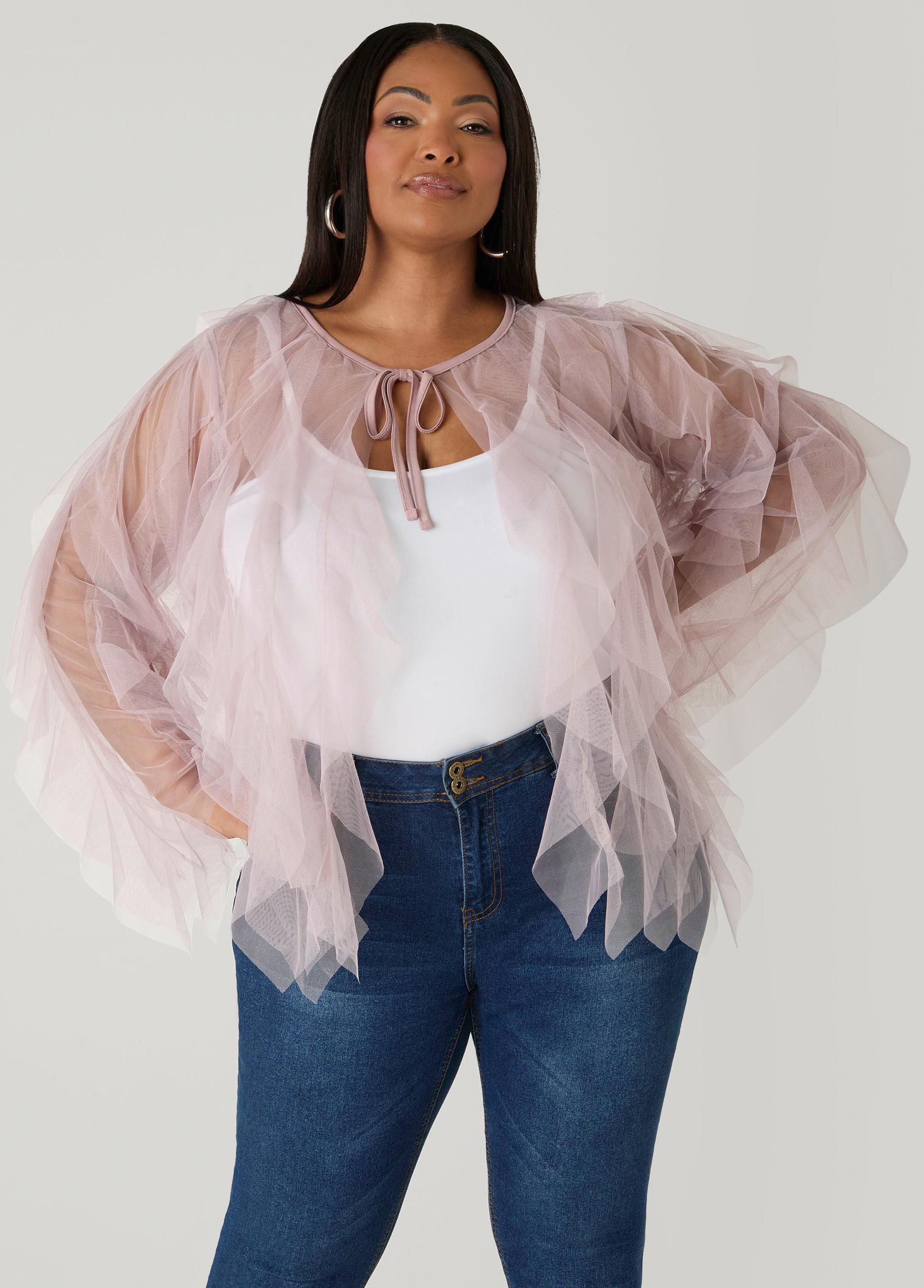 Ruffled Tulle Jacket Product Image