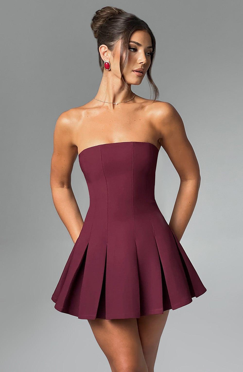 Bryony Mini Dress - Cherry Lacquer Product Image