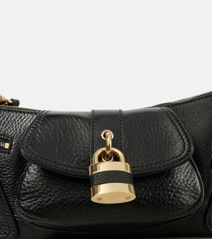 CHLOÉ The 99 Embellished Textured-leather Shoulder Bag In Black Product Image