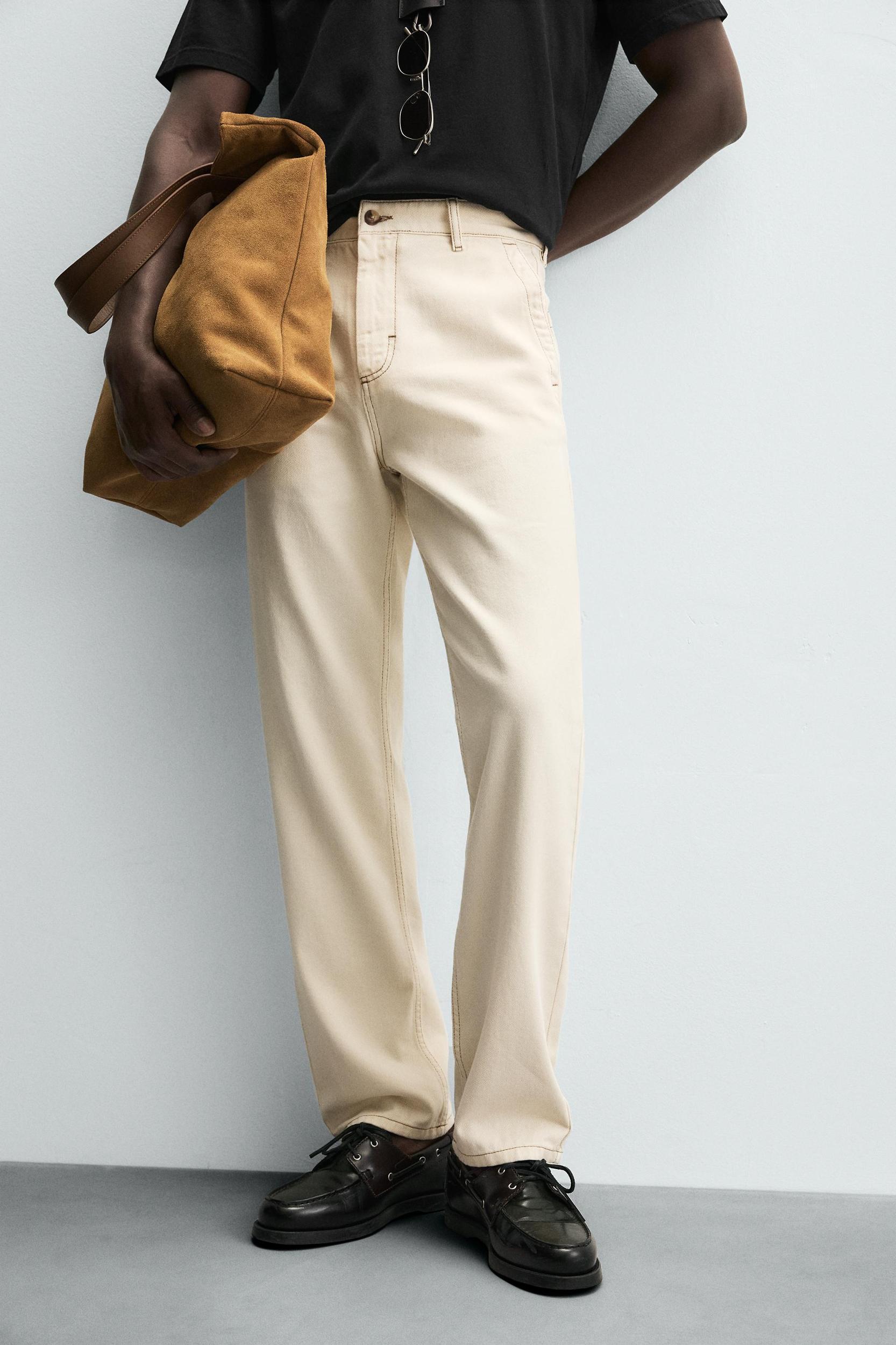 PANTS WITH CONTRAST STITCHING Product Image