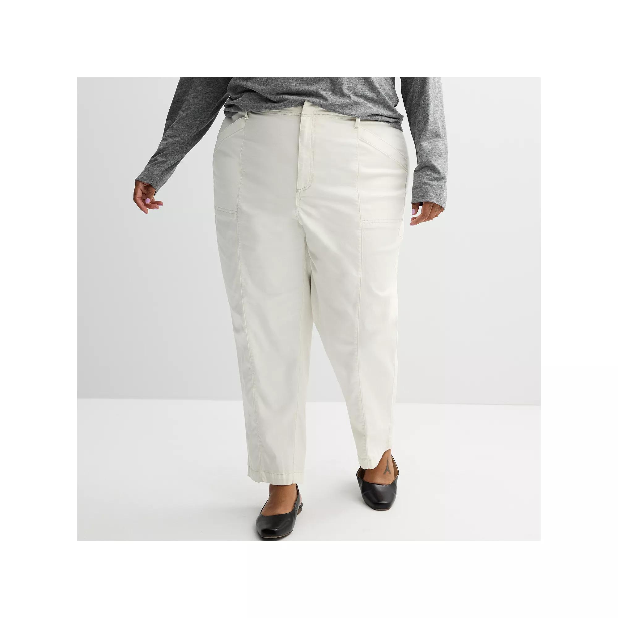 Plus Size Sonoma Goods For Life® Twill Utility Pants, Women's, Size: 4XL, Manolo Green Product Image