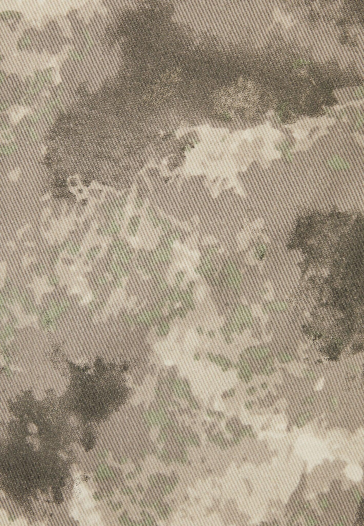 High Waisted Camo Cargo Pants - Beige Female Product Image