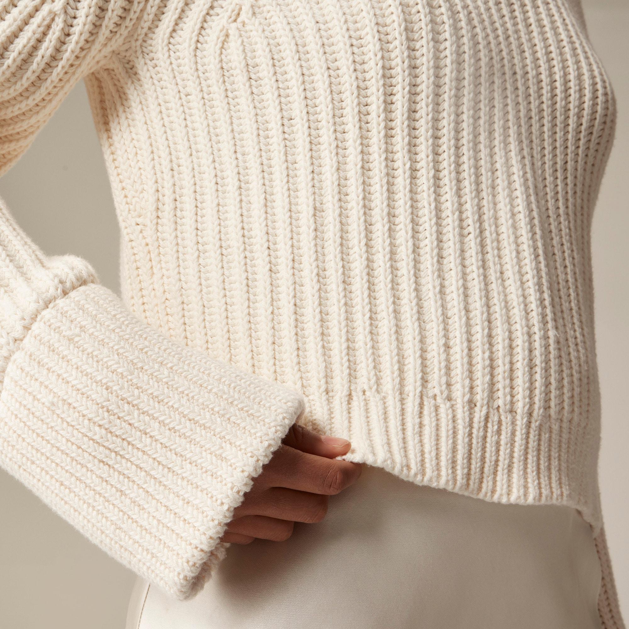 Heritage cotton fisherman crewneck sweater Product Image