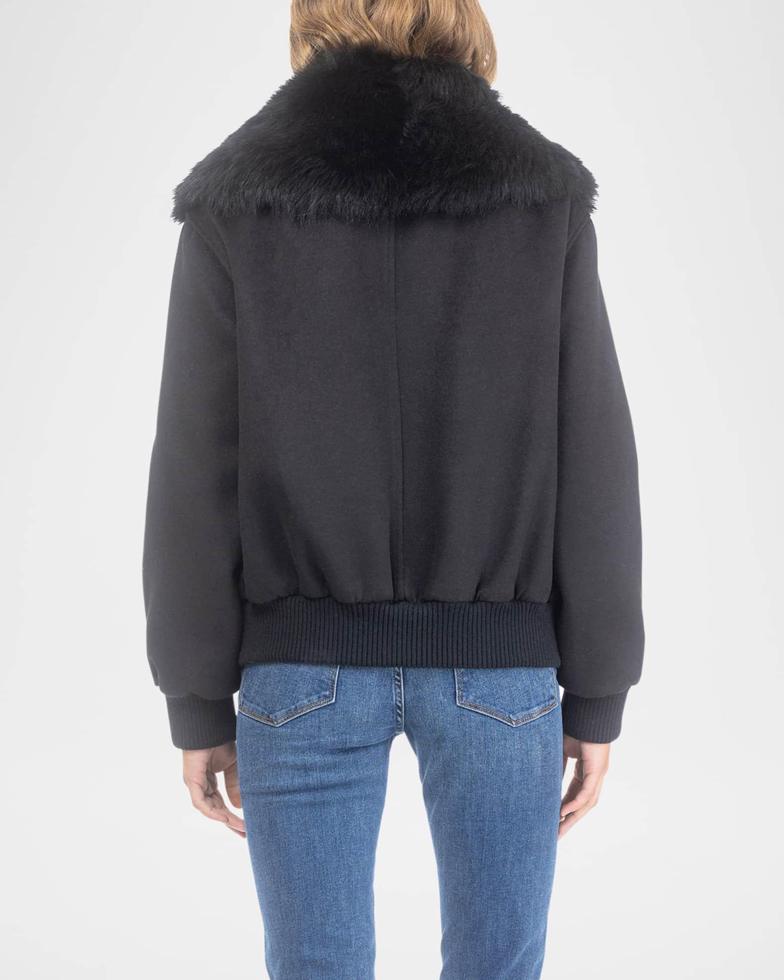 Jacket with Select Lamb Shearling Collar Product Image