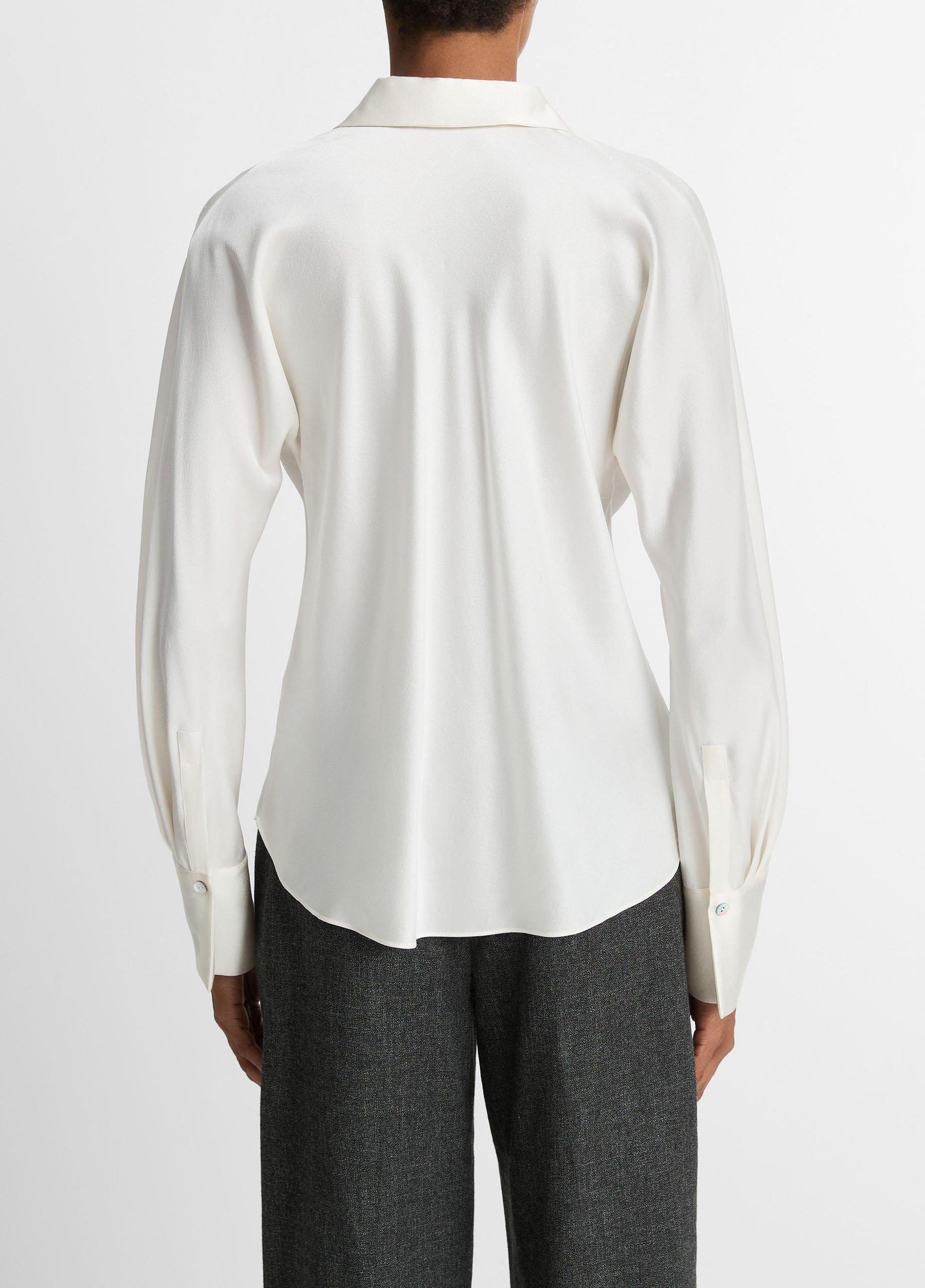 Silk Bias Long-Sleeve Blouse Product Image